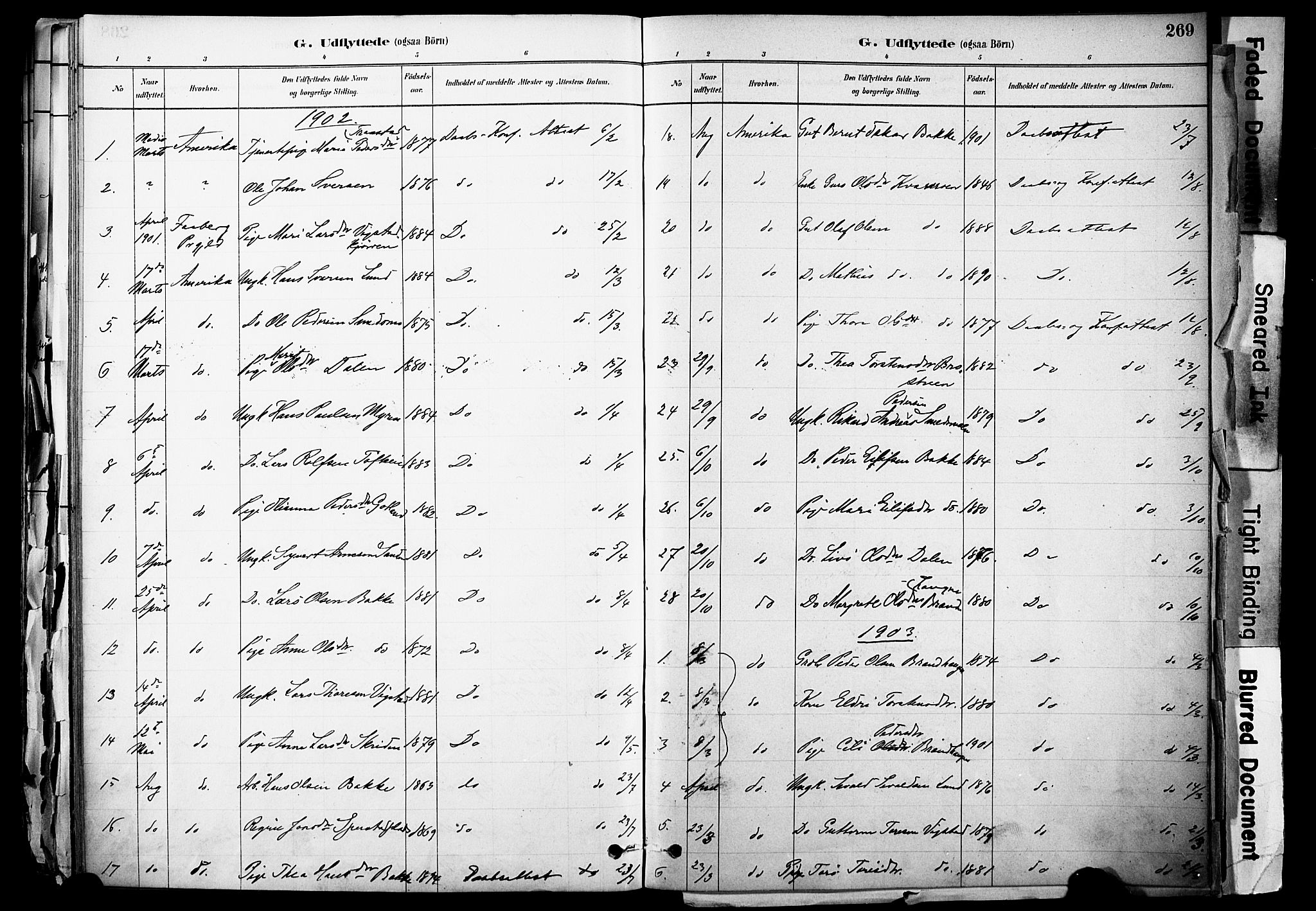 Skjåk prestekontor, SAH/PREST-072/H/Ha/Haa/L0003: Parish register (official) no. 3, 1880-1907, p. 269