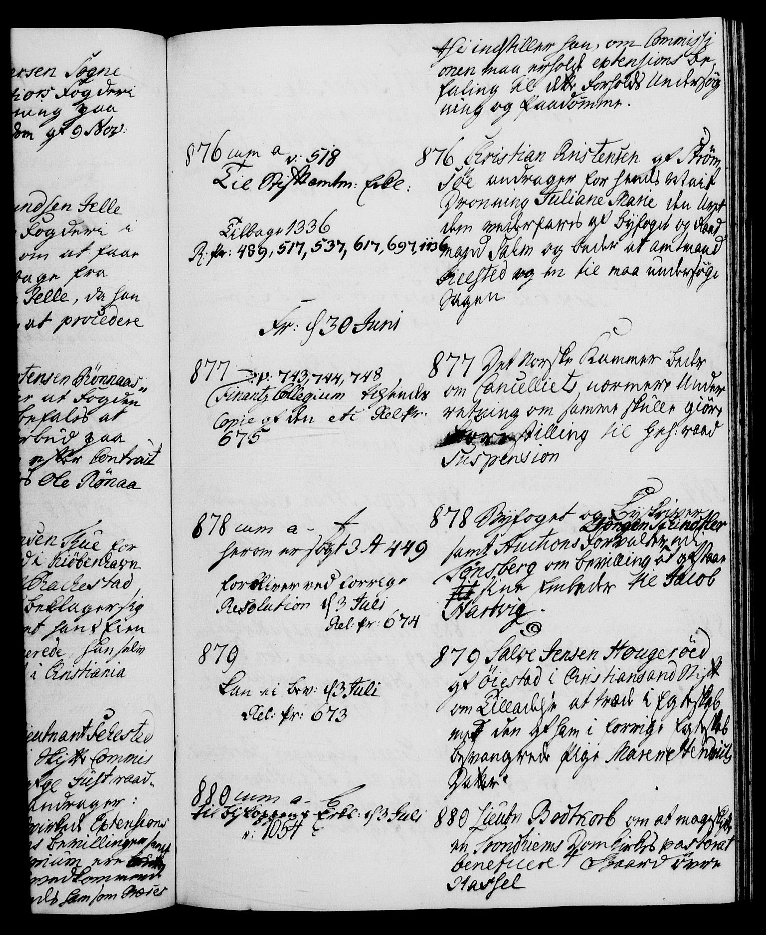 Danske Kanselli 1572-1799, AV/RA-EA-3023/I/Ia/L0002: 3. departements journal, 1772