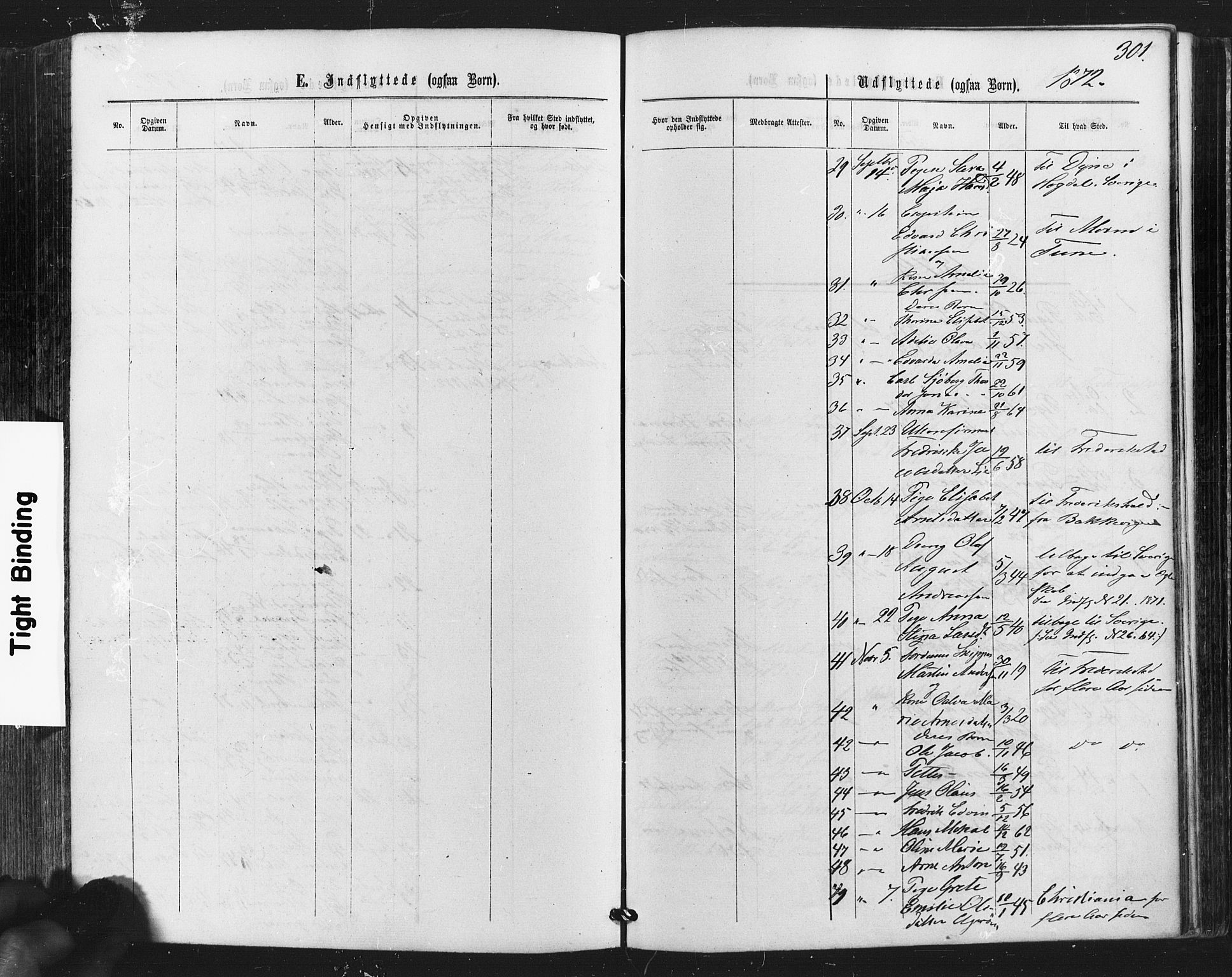 Hvaler prestekontor Kirkebøker, SAO/A-2001/F/Fa/L0007: Parish register (official) no. I 7, 1864-1878, p. 301