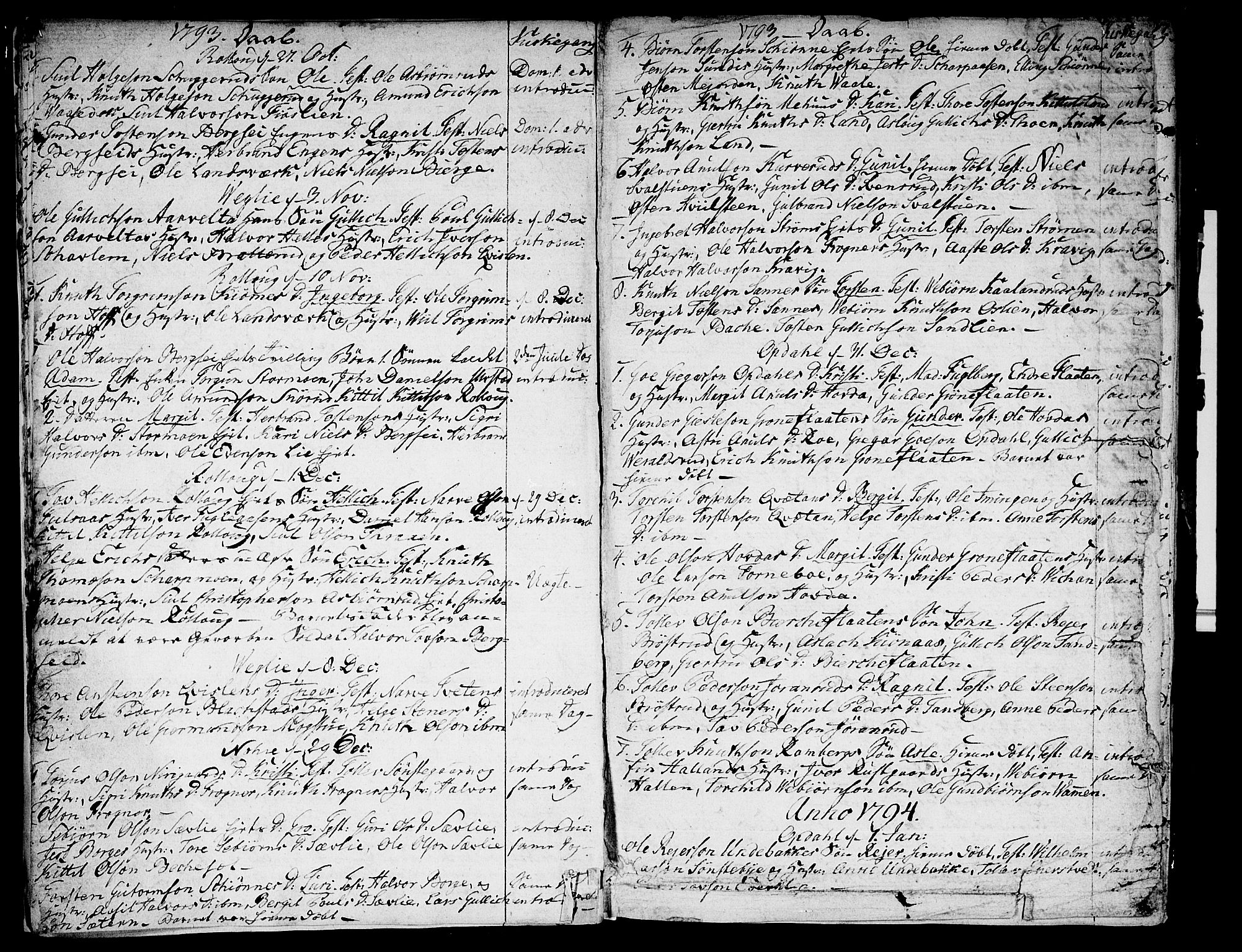 Rollag kirkebøker, SAKO/A-240/F/Fa/L0005: Parish register (official) no. I 5, 1792-1814, p. 14-15