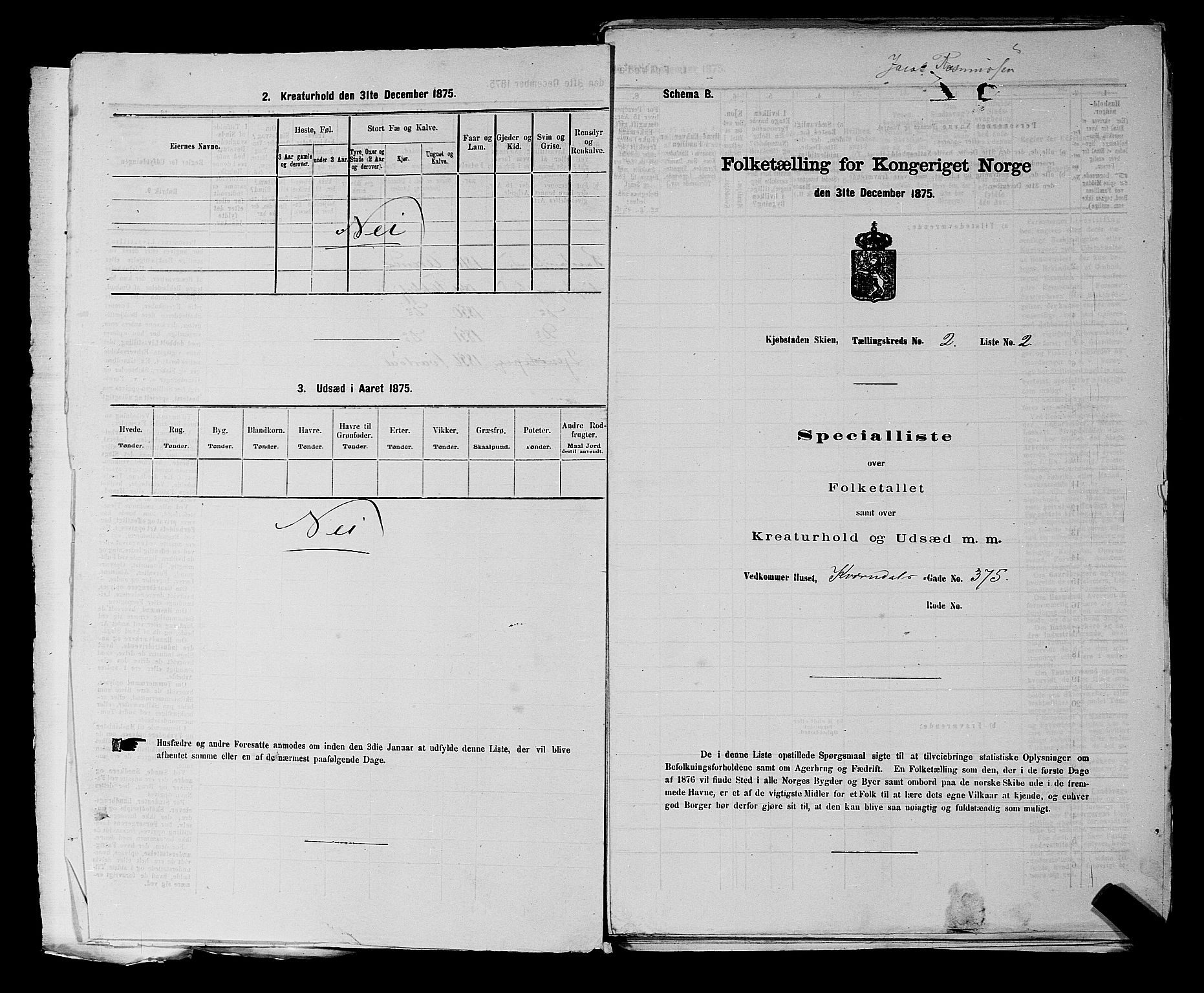 SAKO, 1875 census for 0806P Skien, 1875, p. 249