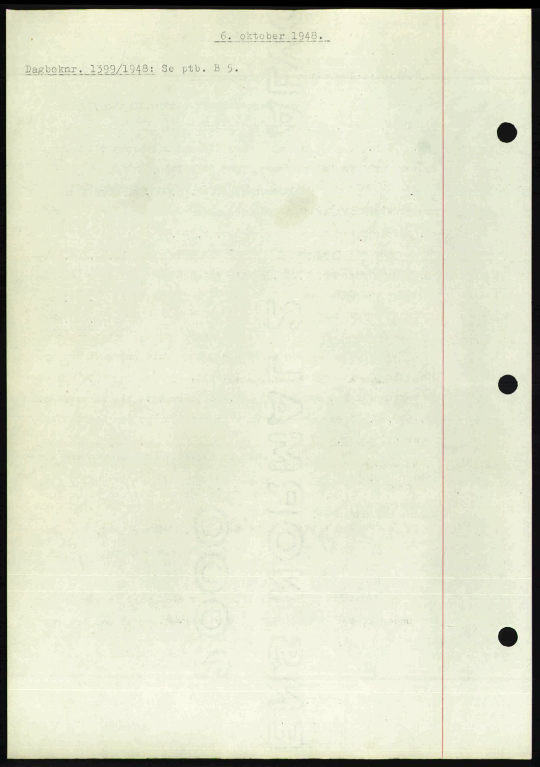 Nedenes sorenskriveri, SAK/1221-0006/G/Gb/Gba/L0059: Mortgage book no. A11, 1948-1948, Diary no: : 1399/1948