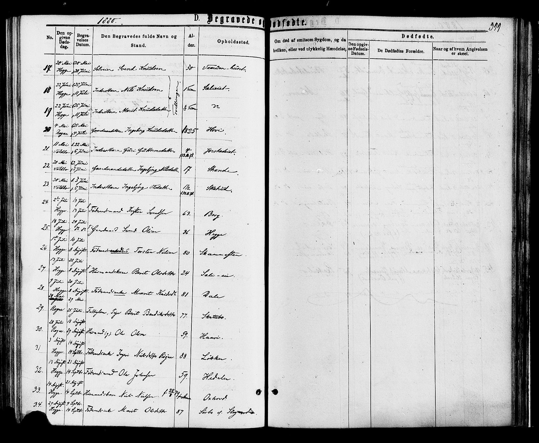 Øystre Slidre prestekontor, AV/SAH-PREST-138/H/Ha/Haa/L0002: Parish register (official) no. 2, 1874-1886, p. 399