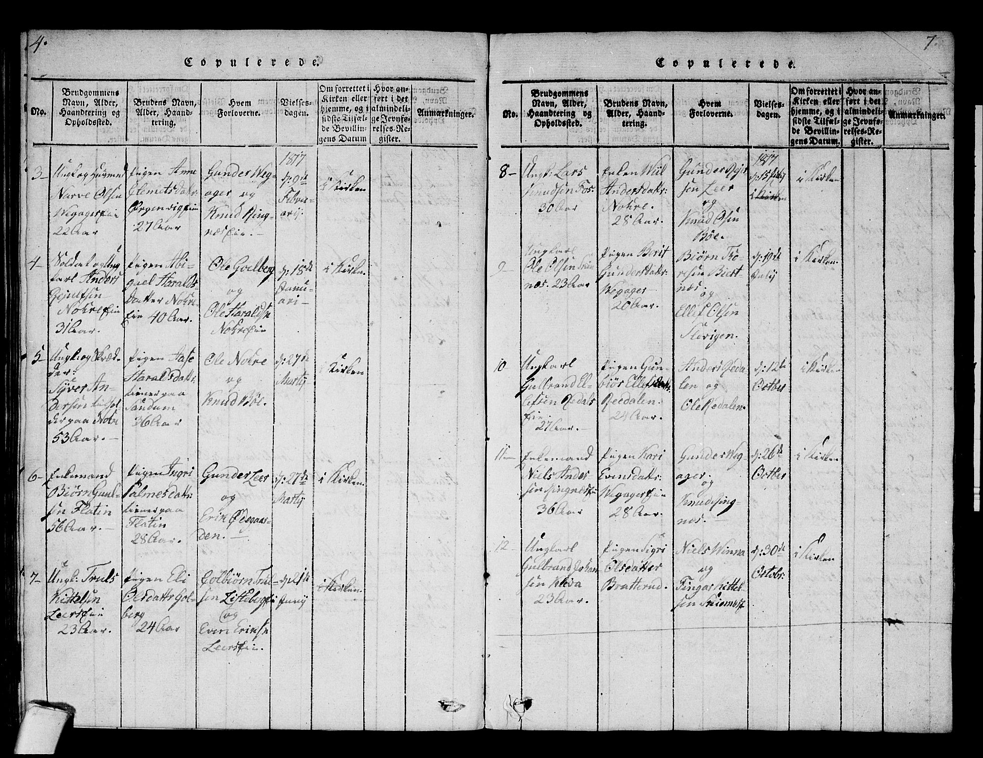 Krødsherad kirkebøker, SAKO/A-19/F/Fa/L0001: Parish register (official) no. 1, 1815-1829, p. 4-5