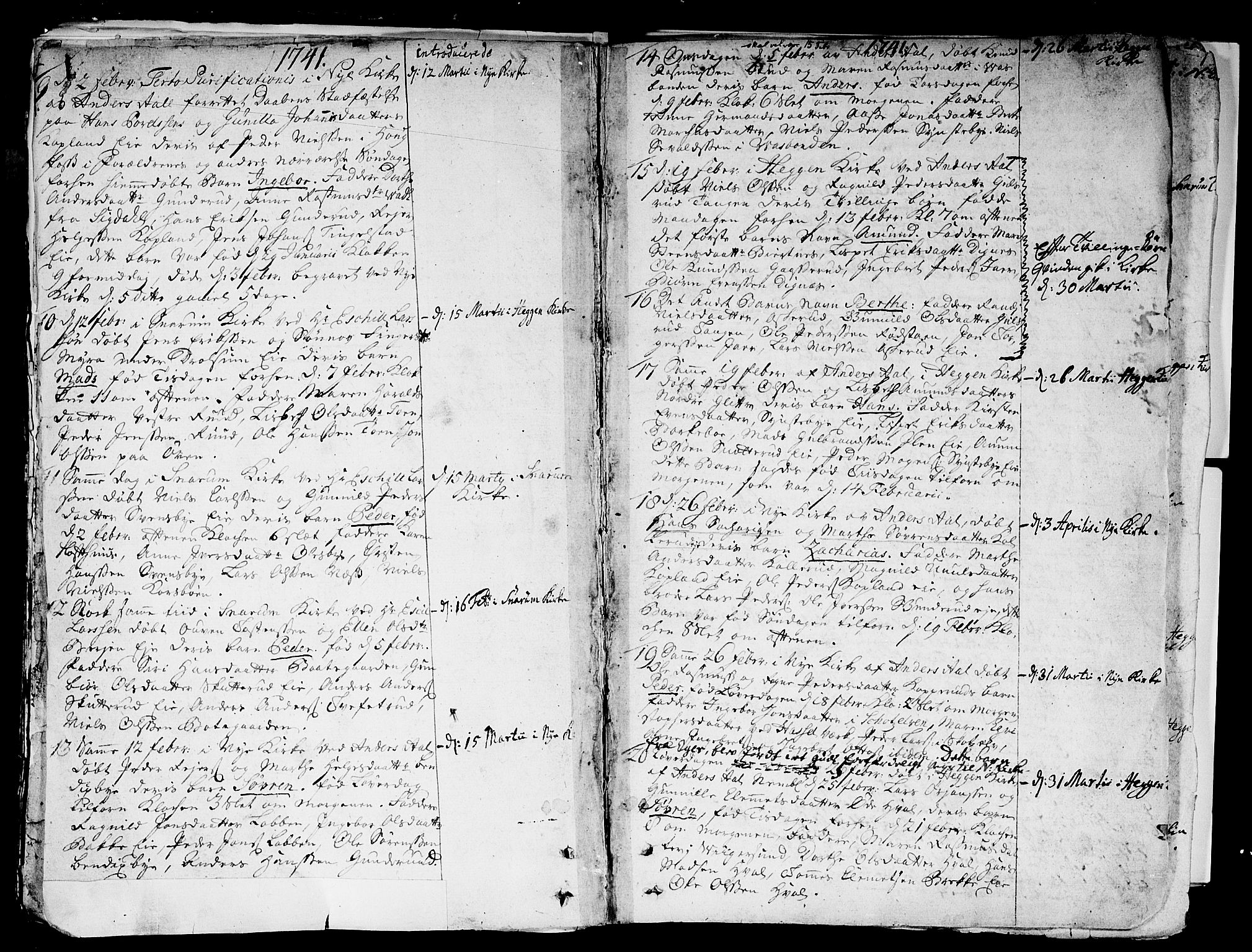 Modum kirkebøker, AV/SAKO-A-234/F/Fa/L0002: Parish register (official) no. 2, 1741-1782, p. 4-5