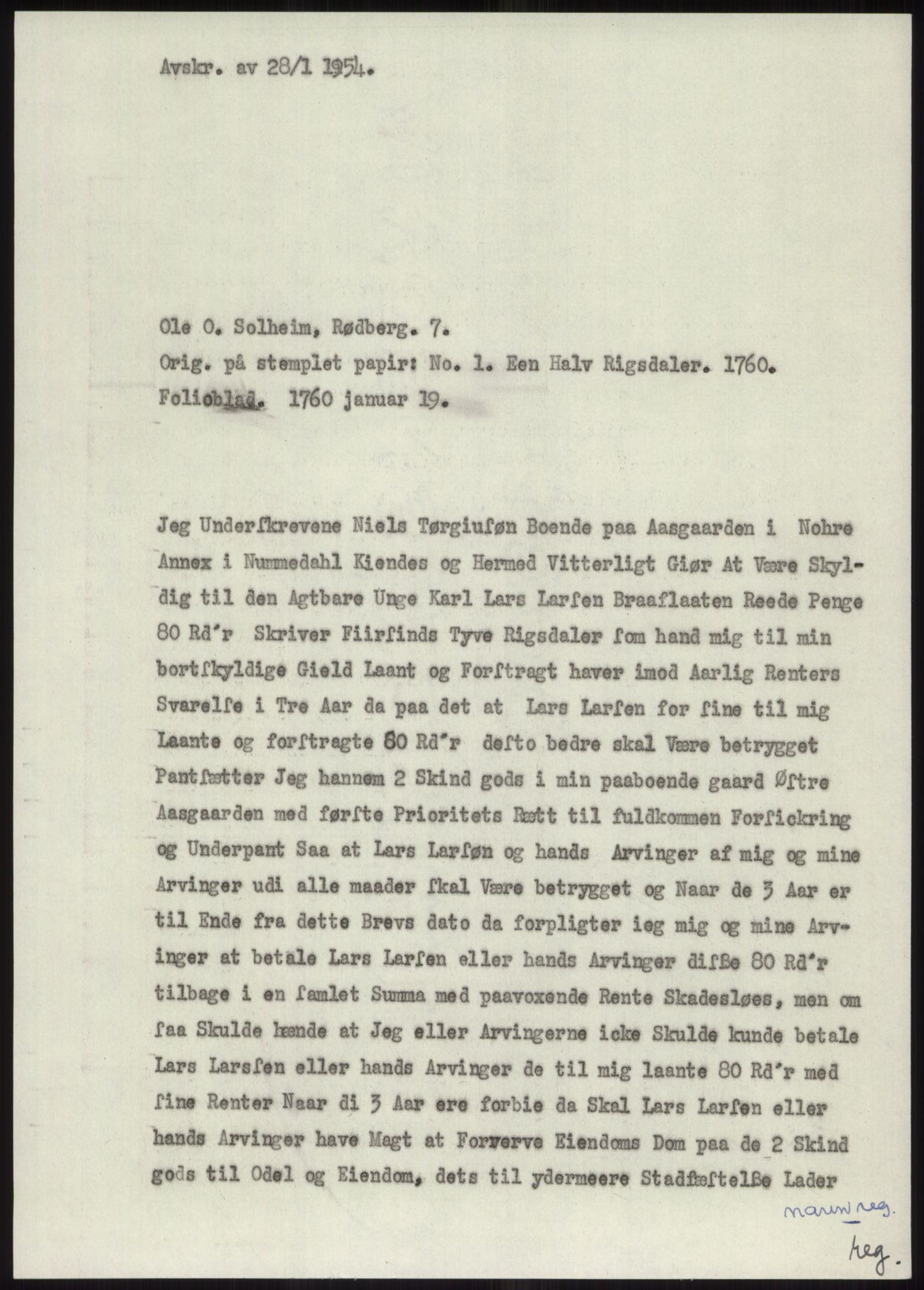 Samlinger til kildeutgivelse, Diplomavskriftsamlingen, RA/EA-4053/H/Ha, p. 755