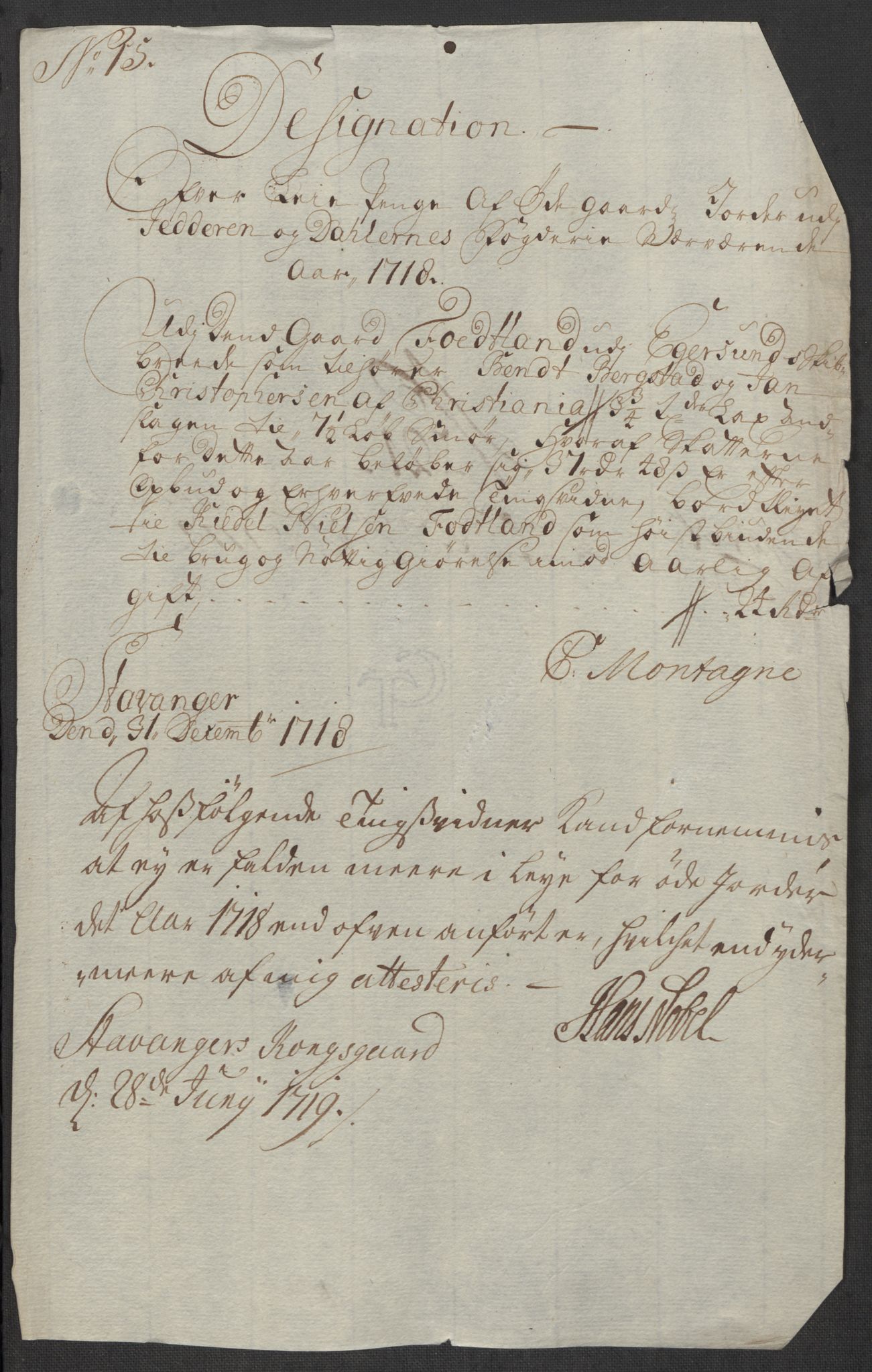 Rentekammeret inntil 1814, Reviderte regnskaper, Fogderegnskap, RA/EA-4092/R46/L2743: Fogderegnskap Jæren og Dalane, 1718, p. 109