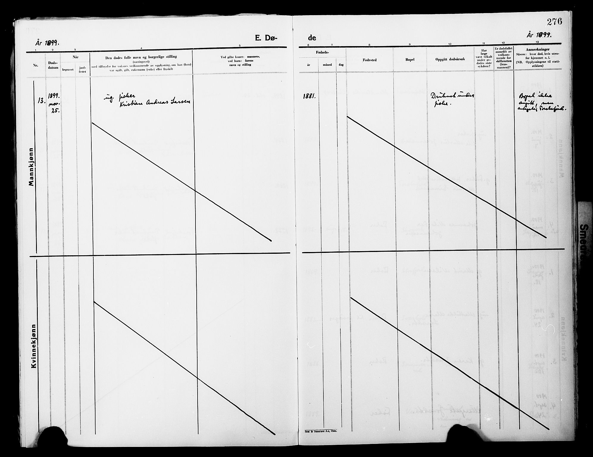 Lebesby sokneprestkontor, AV/SATØ-S-1353/H/Ha/L0004kirke: Parish register (official) no. 4, 1870-1902, p. 276