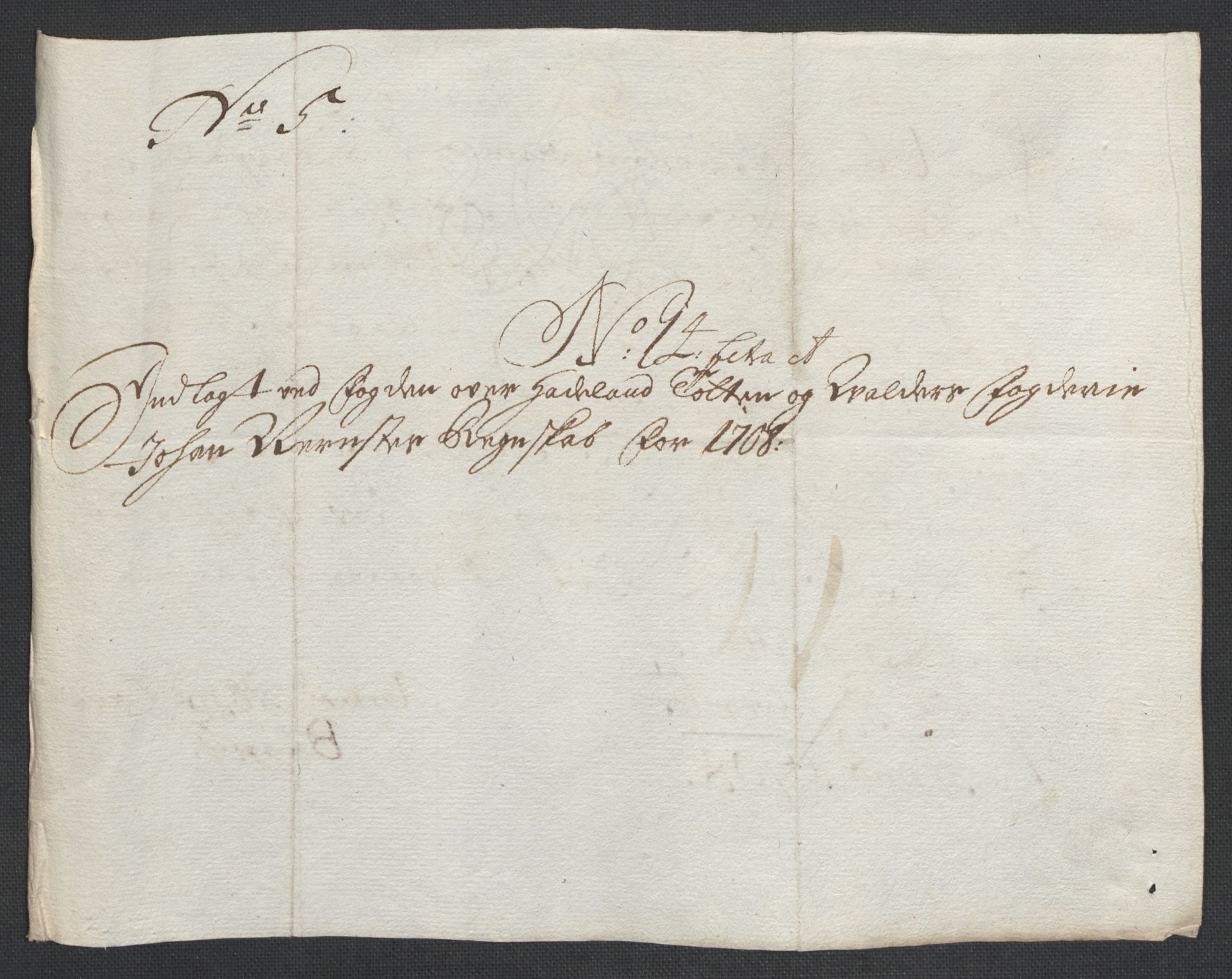 Rentekammeret inntil 1814, Reviderte regnskaper, Fogderegnskap, AV/RA-EA-4092/R18/L1305: Fogderegnskap Hadeland, Toten og Valdres, 1707-1708, p. 472