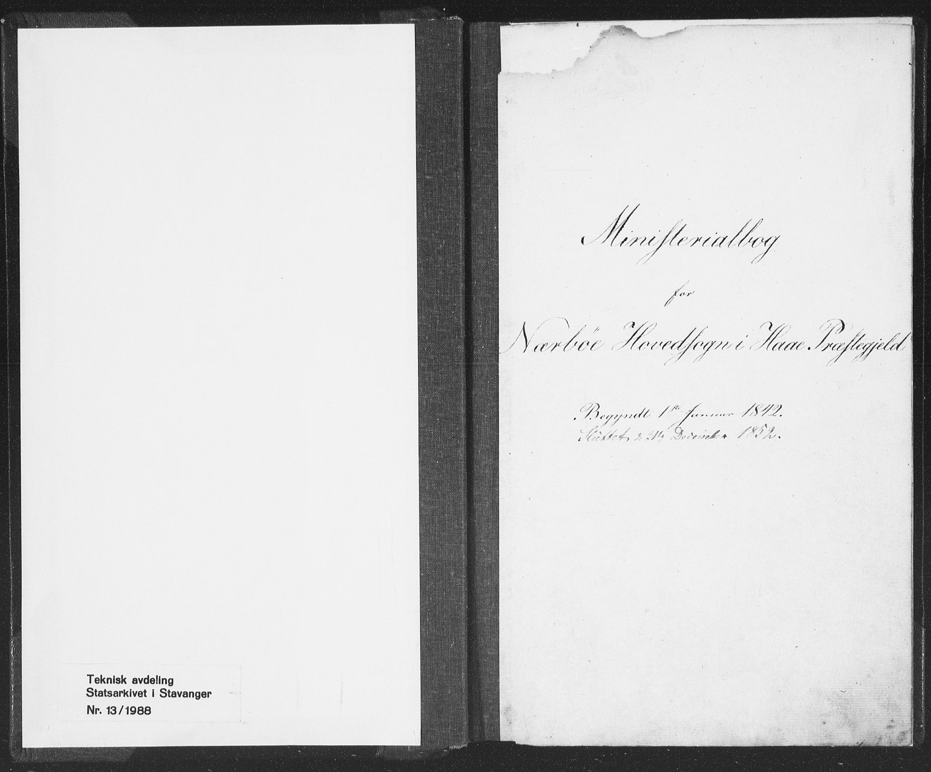 Hå sokneprestkontor, AV/SAST-A-101801/001/30BA/L0006: Parish register (official) no. A 5, 1842-1853