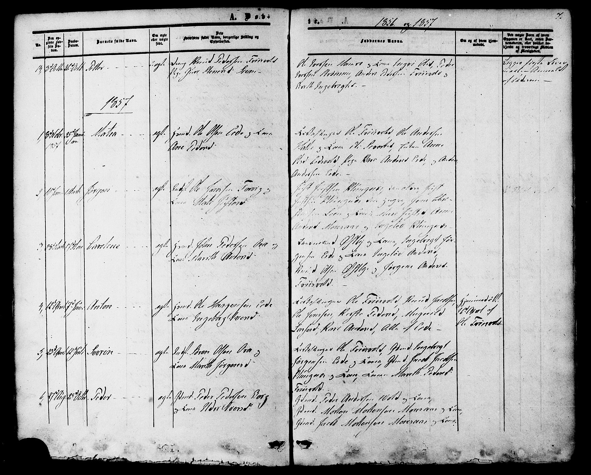 Ministerialprotokoller, klokkerbøker og fødselsregistre - Møre og Romsdal, AV/SAT-A-1454/542/L0552: Parish register (official) no. 542A02, 1854-1884, p. 7