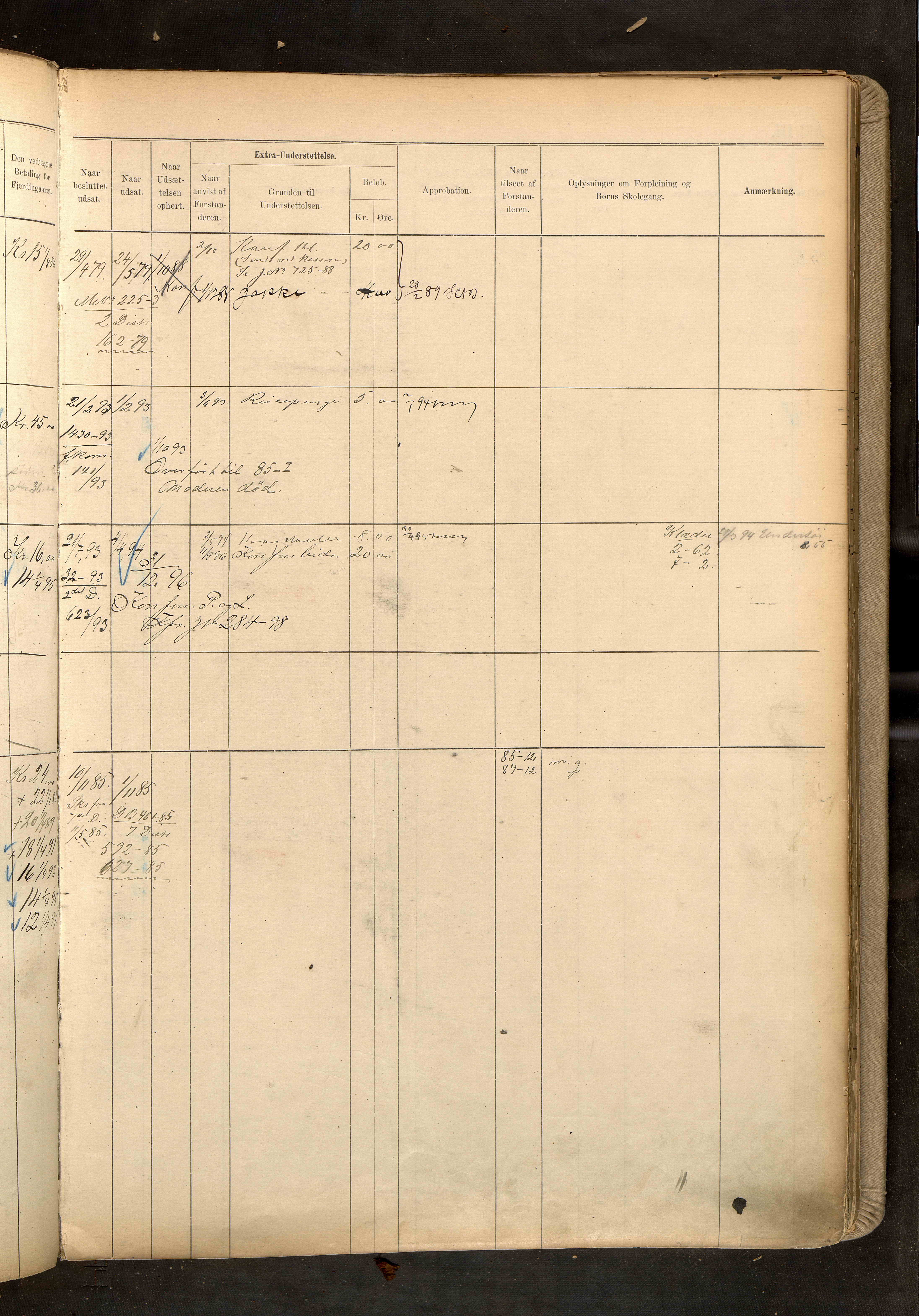 Fattigvesenet, OBA/A-20045/H/Hd/L0003: Manntallsprotokoll. Mnr. 1-500, 1887-1897, p. 327