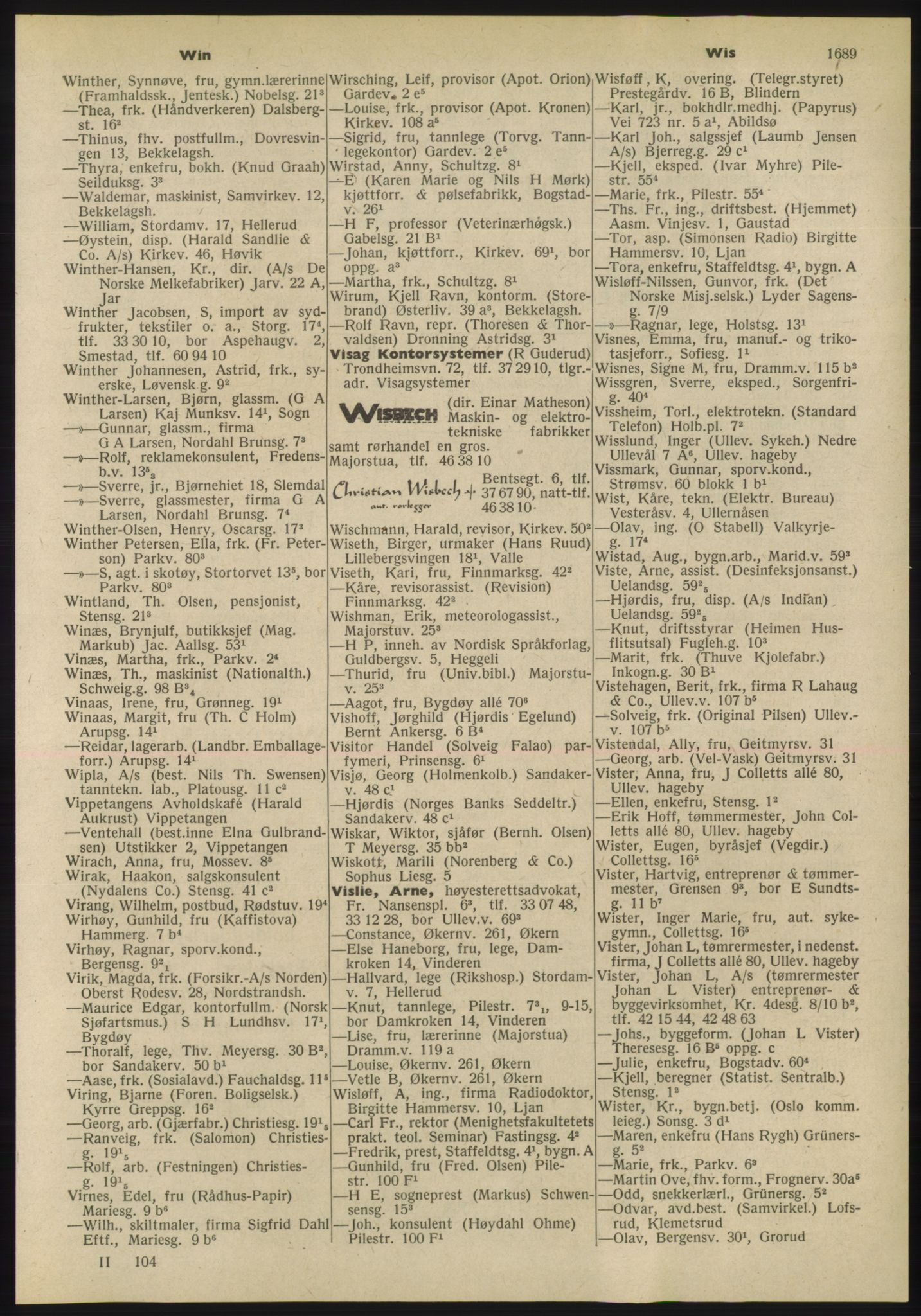 Kristiania/Oslo adressebok, PUBL/-, 1955, p. 1689