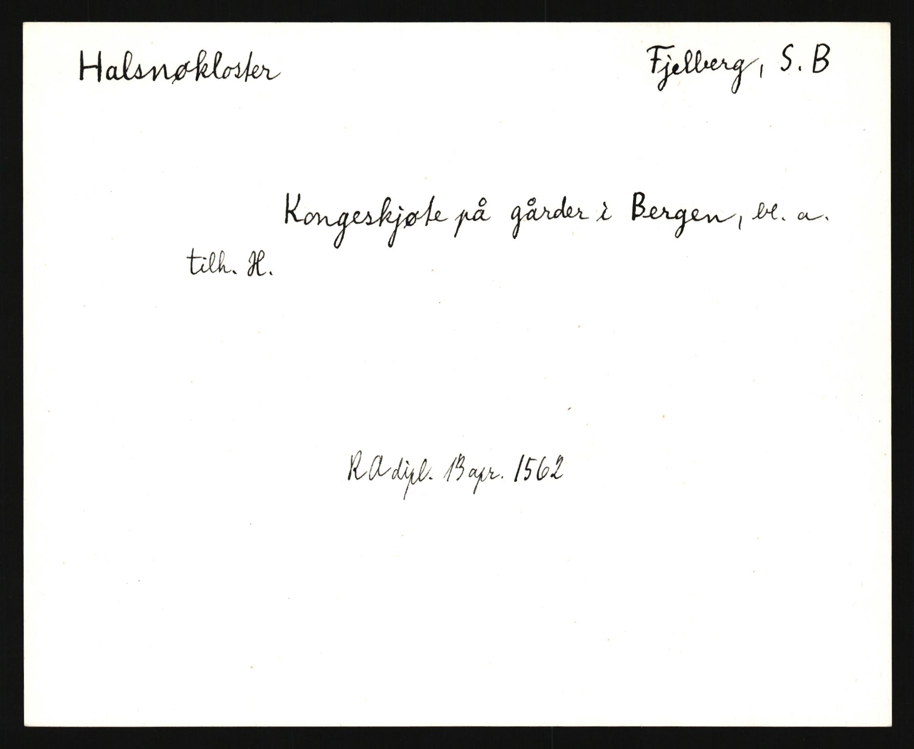 Riksarkivets diplomsamling, AV/RA-EA-5965/F35/F35e/L0028: Registreringssedler Hordaland 1, 1400-1700, p. 171