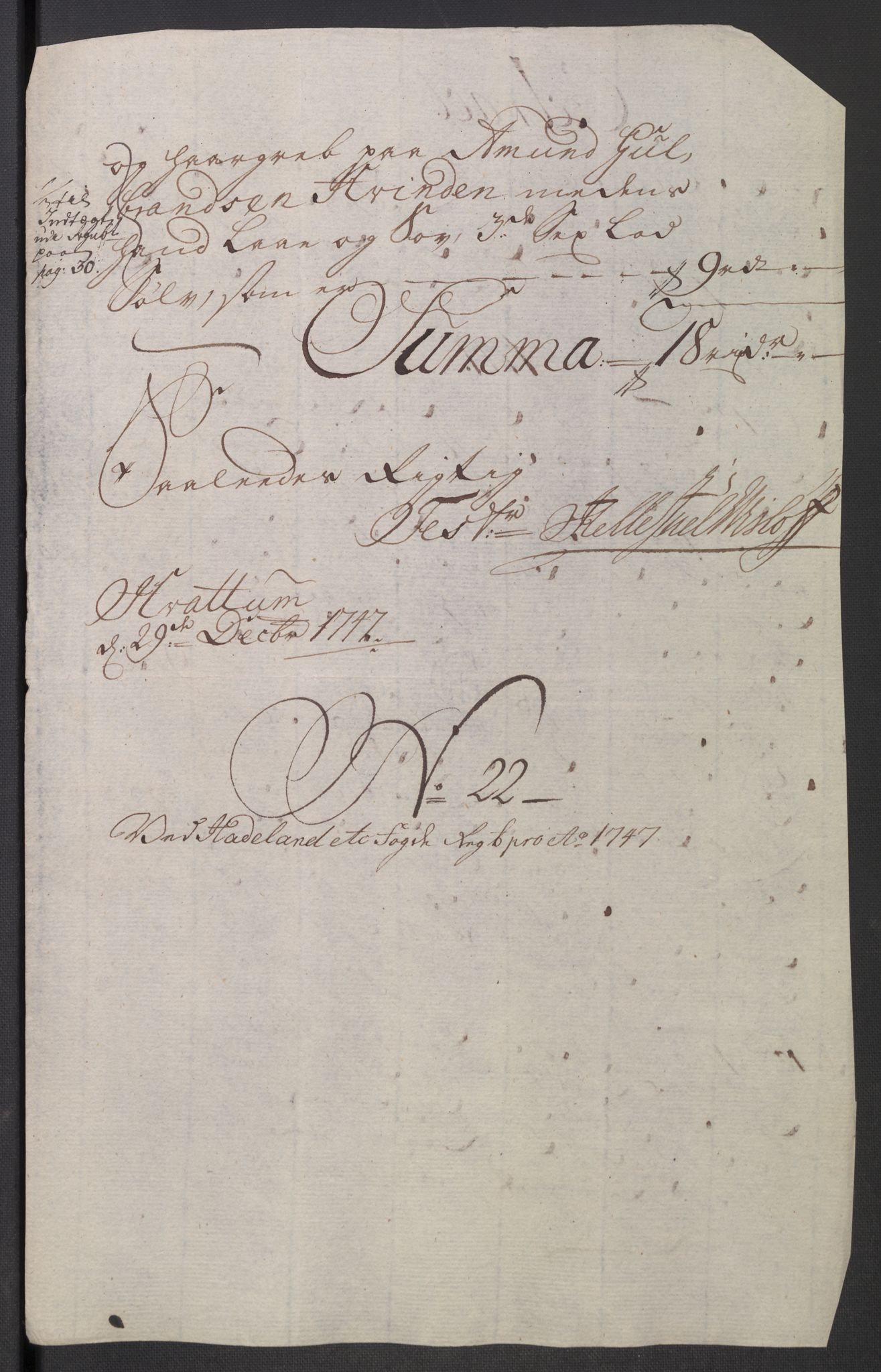 Rentekammeret inntil 1814, Reviderte regnskaper, Fogderegnskap, AV/RA-EA-4092/R18/L1346: Fogderegnskap Hadeland, Toten og Valdres, 1747-1748, p. 108