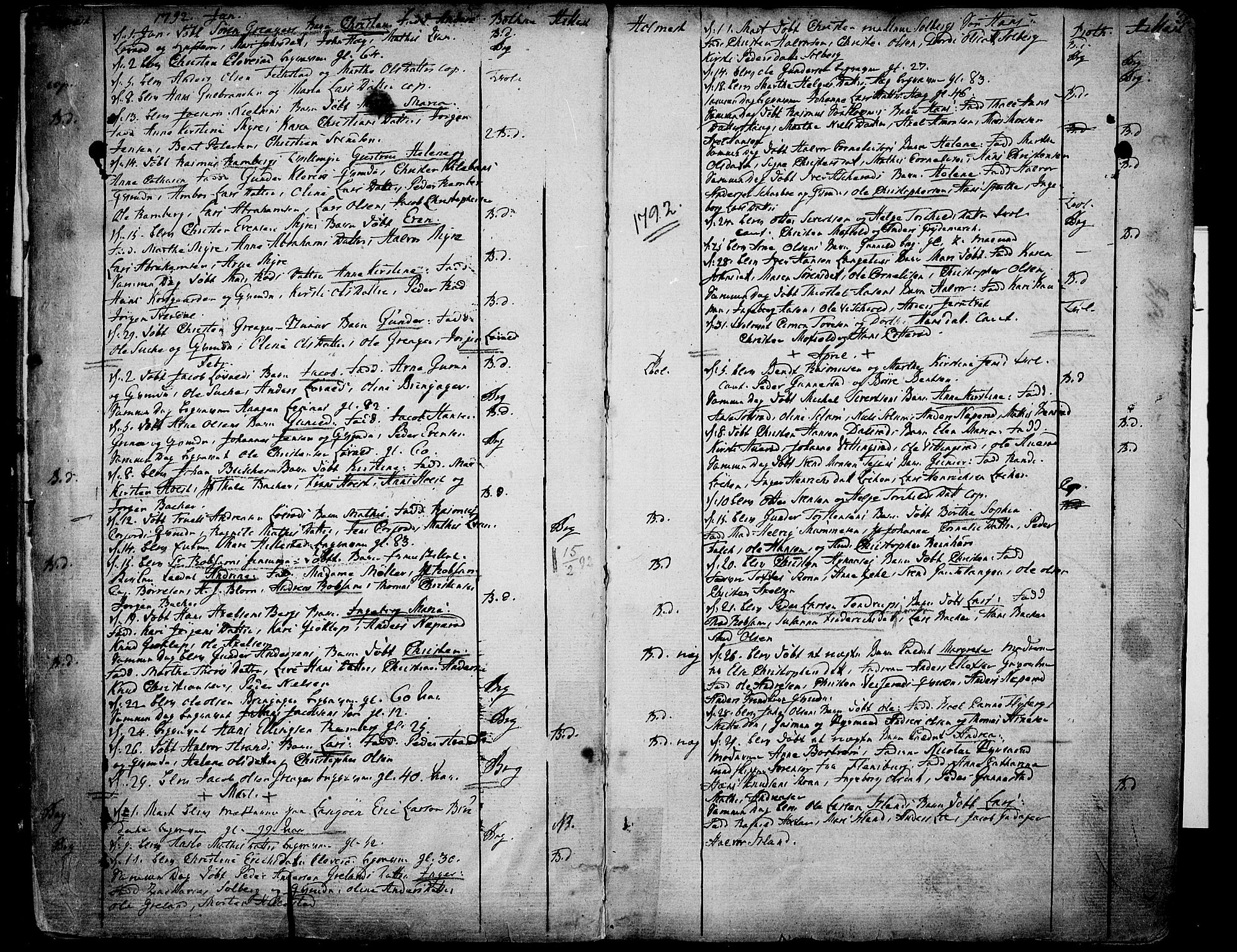 Botne kirkebøker, SAKO/A-340/F/Fa/L0003: Parish register (official) no. I 3 /1, 1792-1844, p. 2-3