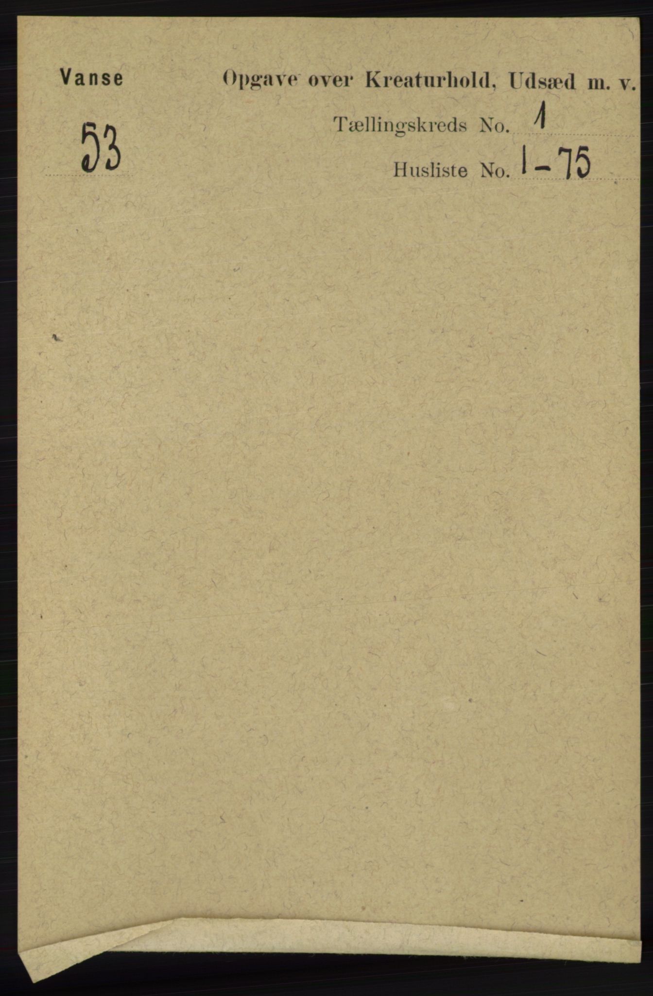 RA, 1891 census for 1041 Vanse, 1891, p. 7802