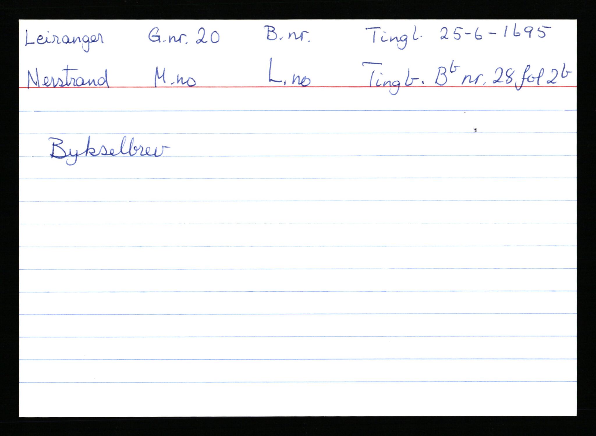 Statsarkivet i Stavanger, AV/SAST-A-101971/03/Y/Ym/L0035: Åstedskort sortert etter gårdsnavn: Leiranger - Lindanger, 1600-1950, p. 24