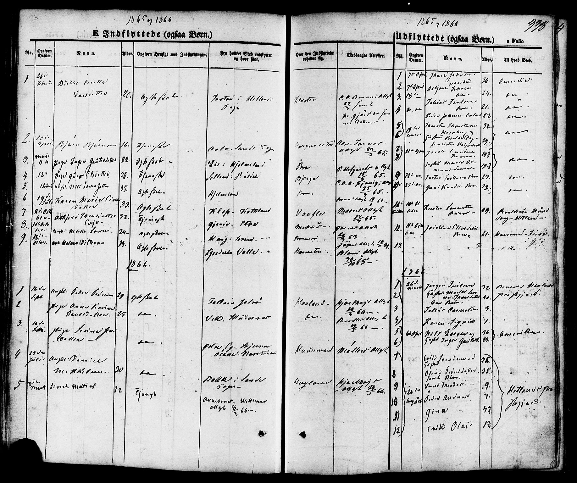 Rennesøy sokneprestkontor, SAST/A -101827/H/Ha/Haa/L0006: Parish register (official) no. A 6, 1860-1878, p. 338