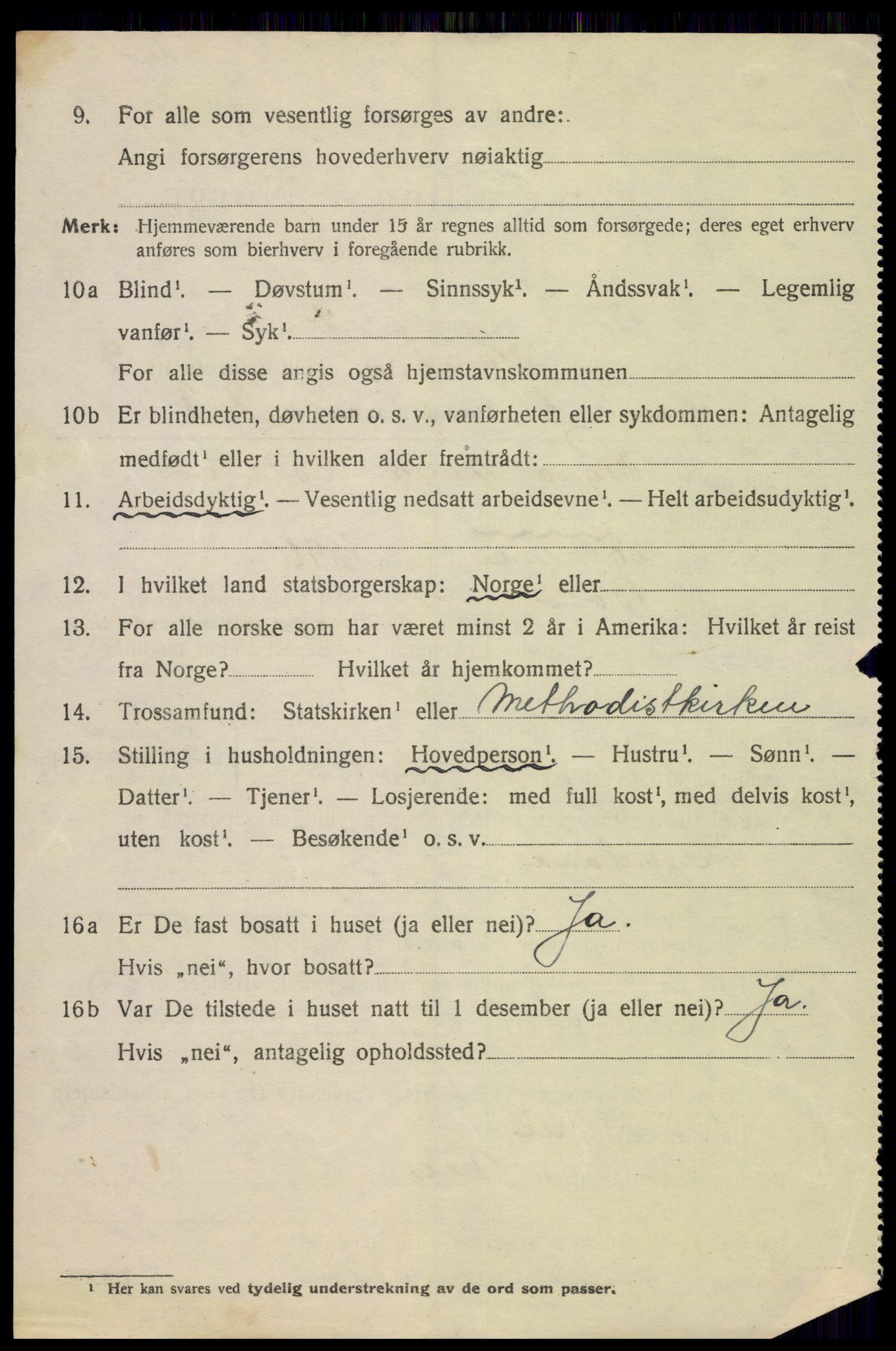 SAH, 1920 census for Hamar, 1920, p. 16096