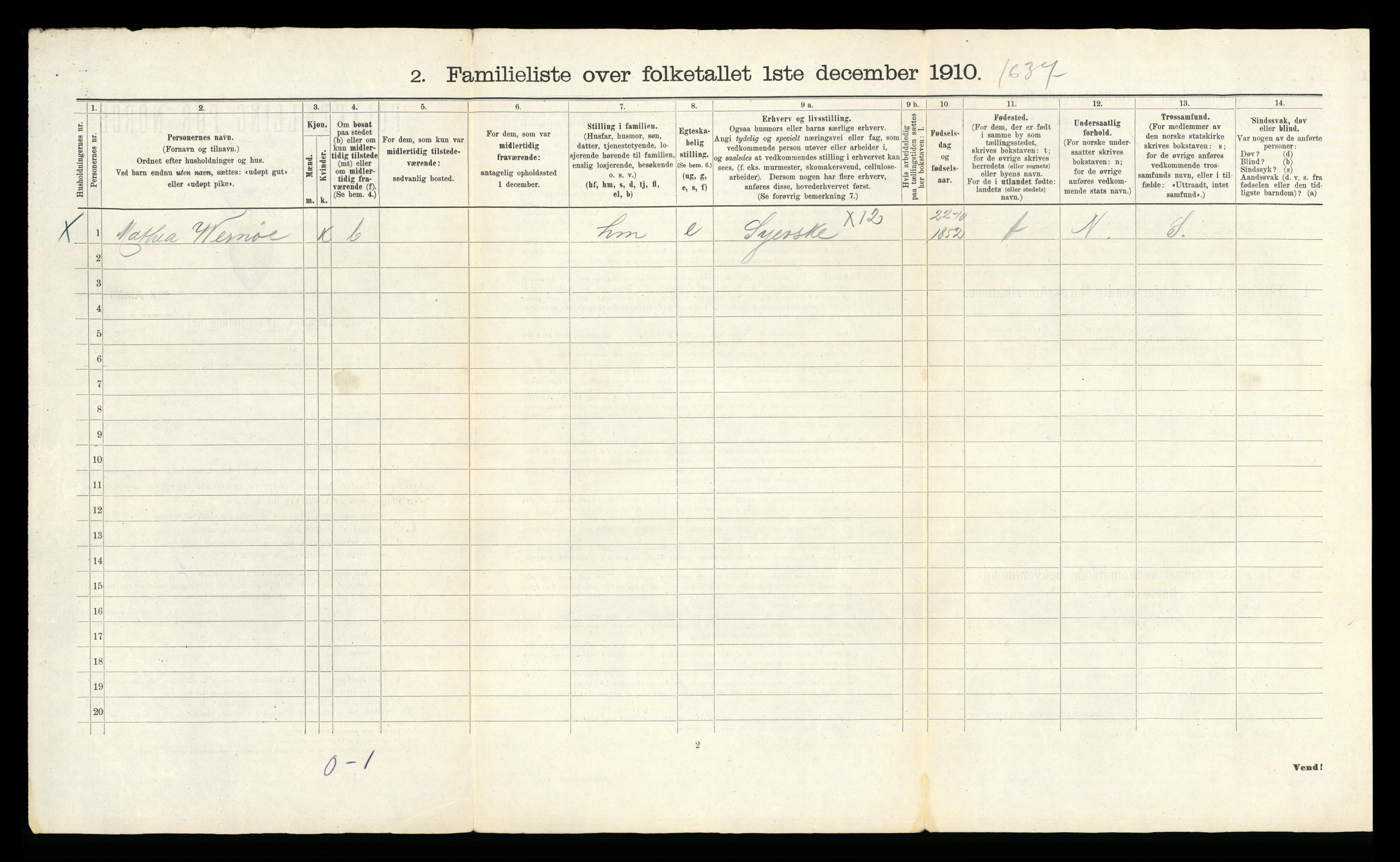 RA, 1910 census for Bergen, 1910, p. 4466