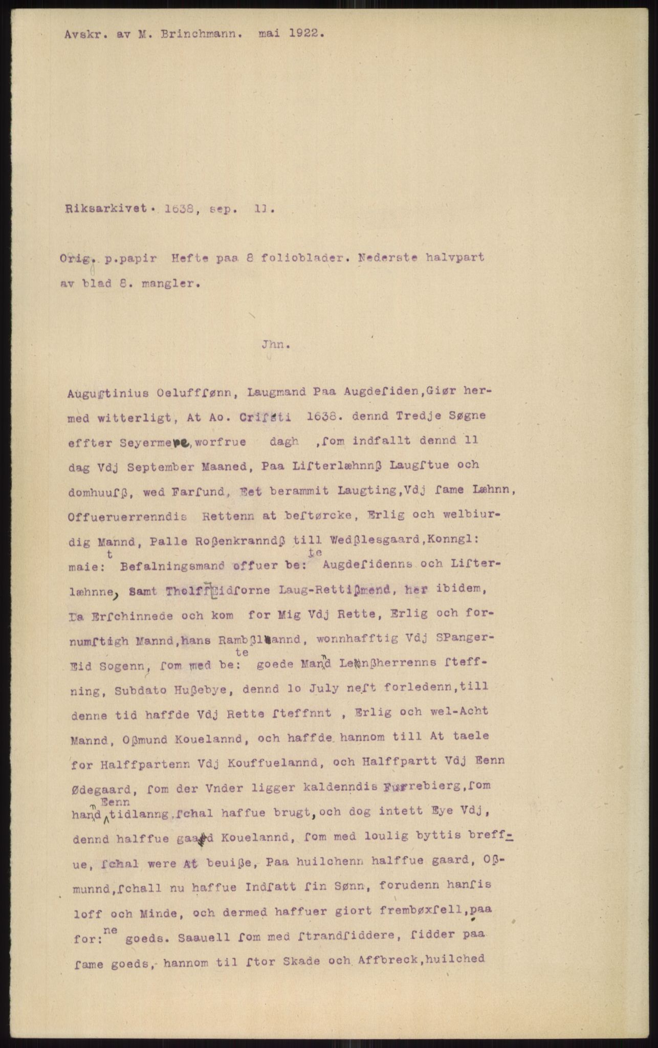 Samlinger til kildeutgivelse, Diplomavskriftsamlingen, AV/RA-EA-4053/H/Ha, p. 3378