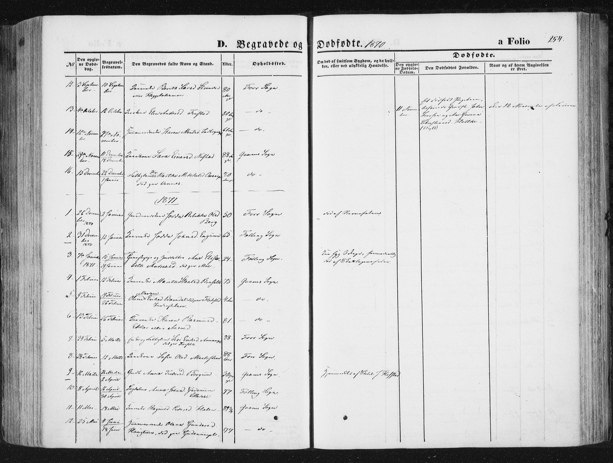 Ministerialprotokoller, klokkerbøker og fødselsregistre - Nord-Trøndelag, SAT/A-1458/746/L0447: Parish register (official) no. 746A06, 1860-1877, p. 254
