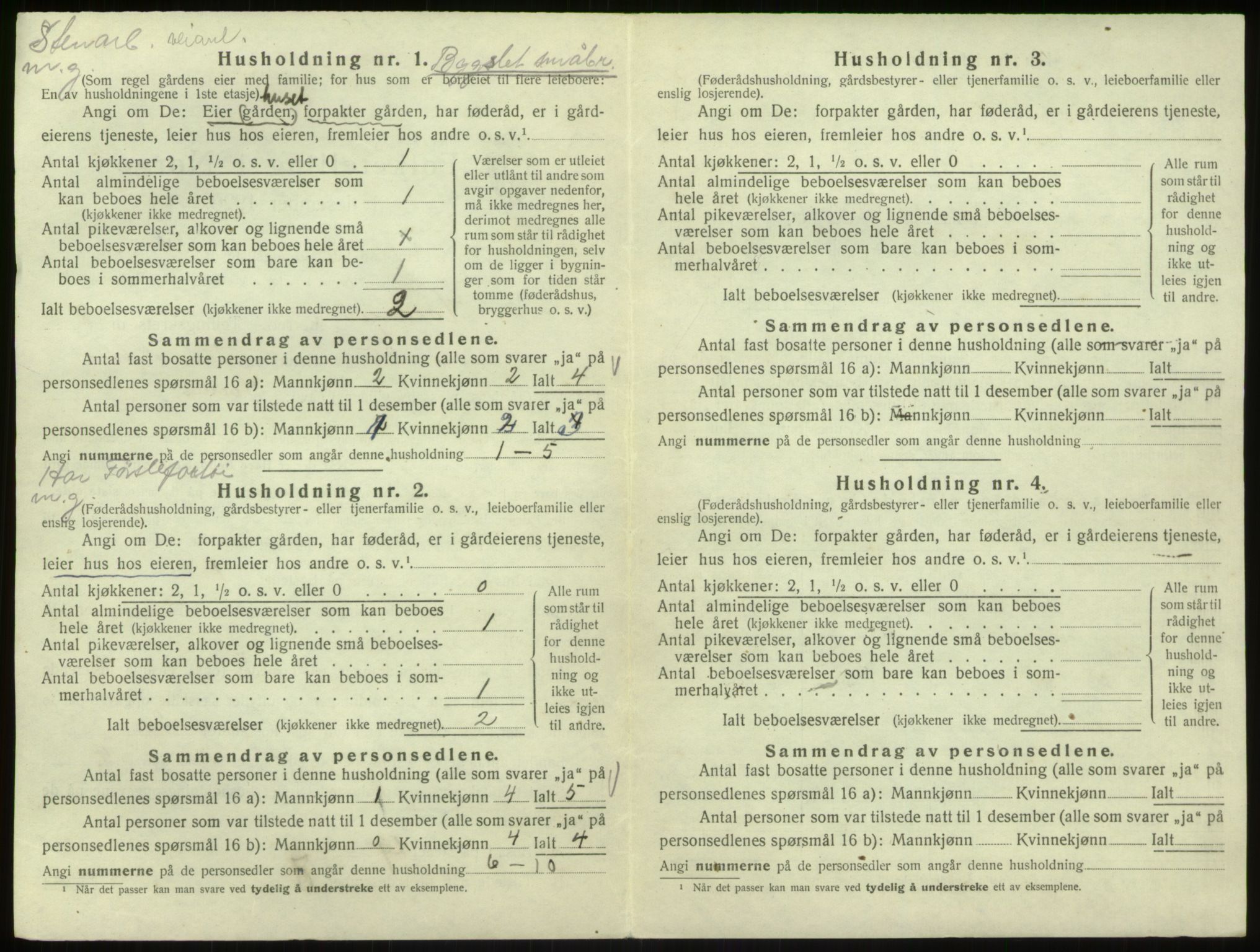 SAB, 1920 census for Hosanger, 1920, p. 473