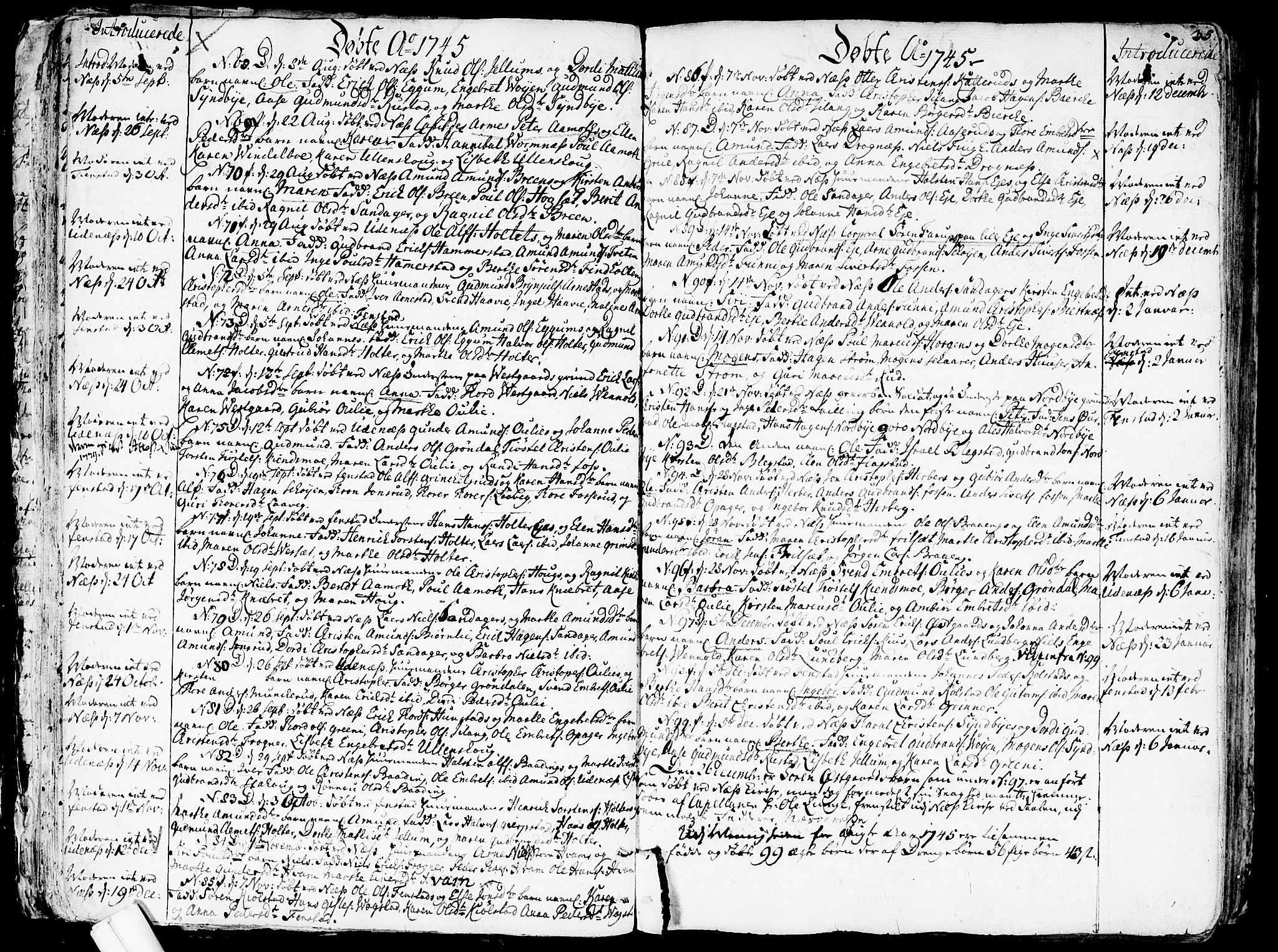 Nes prestekontor Kirkebøker, SAO/A-10410/F/Fa/L0003: Parish register (official) no. I 3, 1734-1781, p. 35