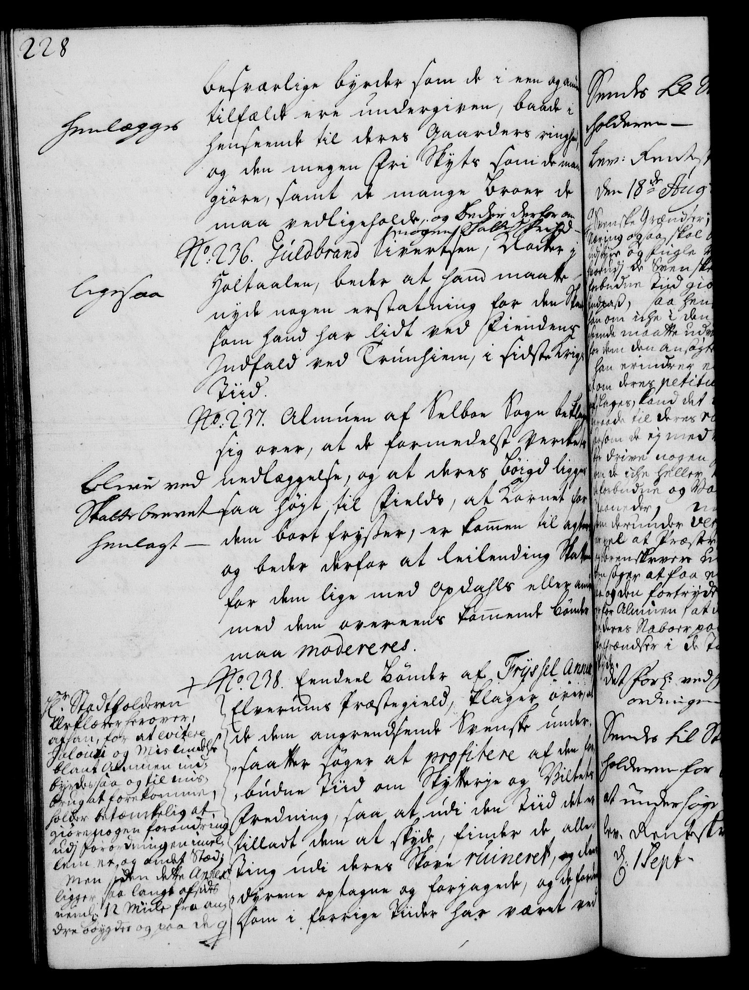Rentekammeret, Kammerkanselliet, RA/EA-3111/G/Gh/Gha/L0015: Norsk ekstraktmemorialprotokoll (merket RK 53.60), 1733, p. 228
