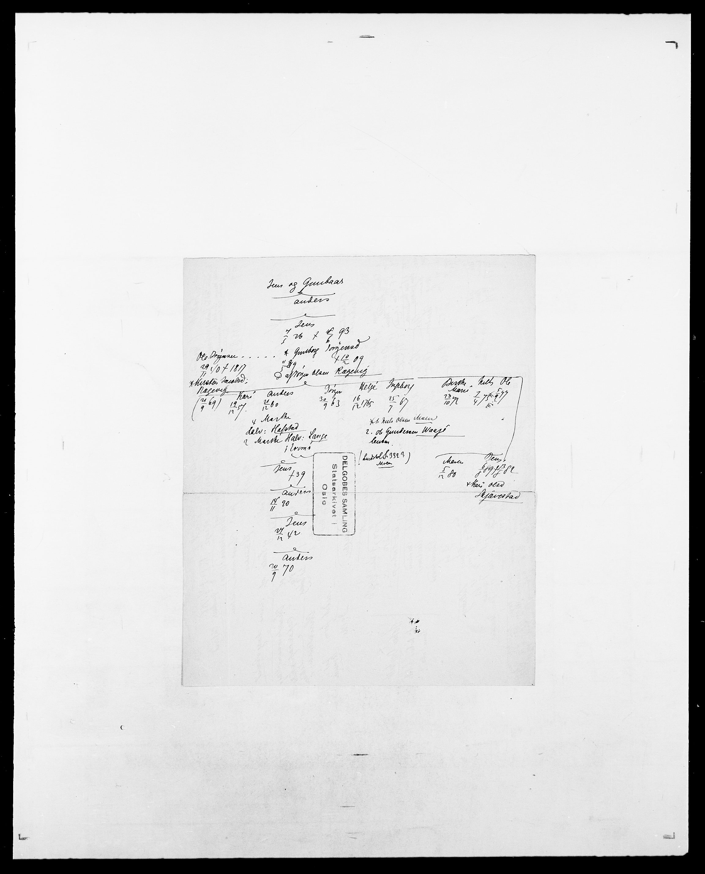 Delgobe, Charles Antoine - samling, AV/SAO-PAO-0038/D/Da/L0029: Obel - Oxholm, p. 276