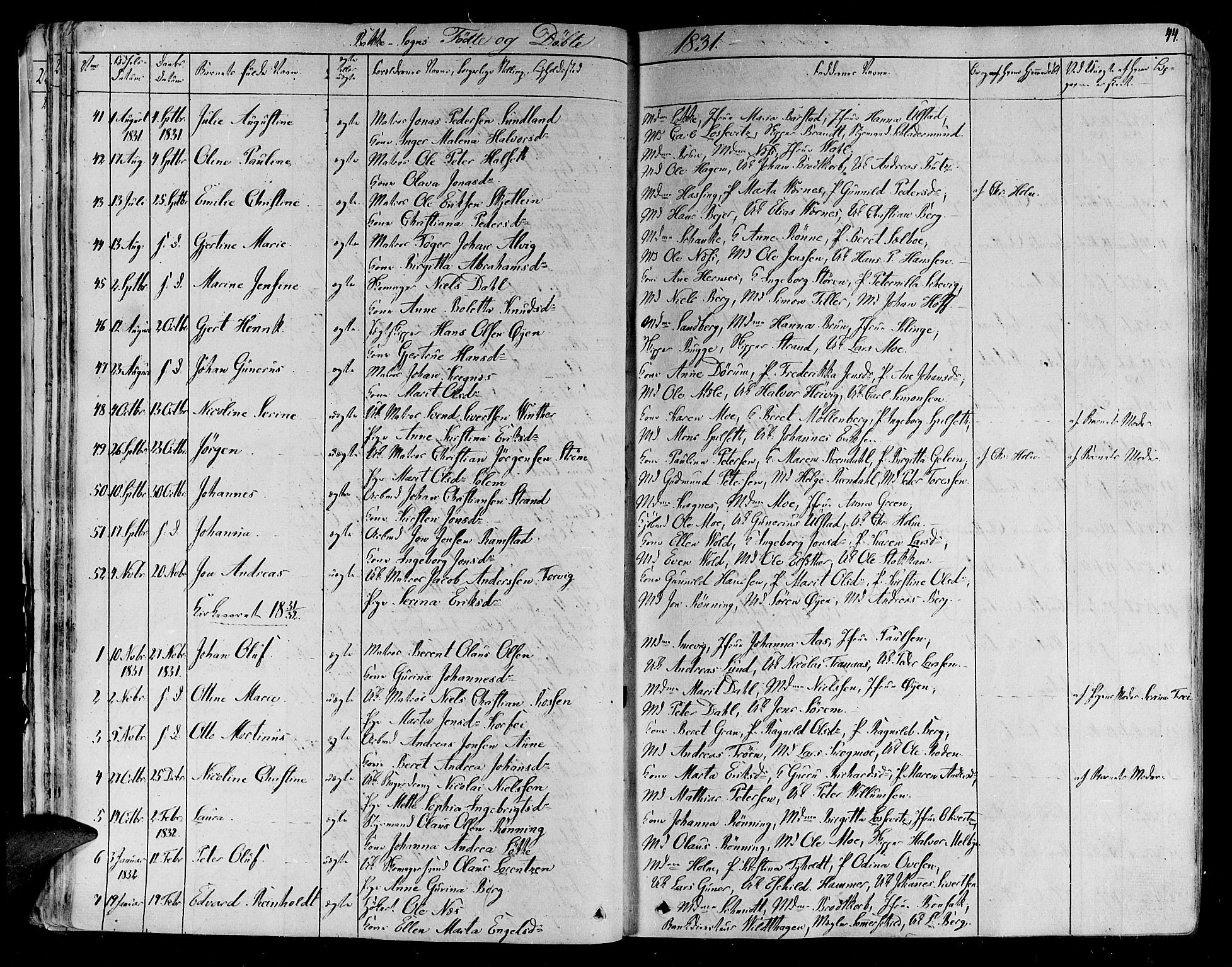 Ministerialprotokoller, klokkerbøker og fødselsregistre - Sør-Trøndelag, SAT/A-1456/606/L0287: Parish register (official) no. 606A04 /2, 1826-1840, p. 44