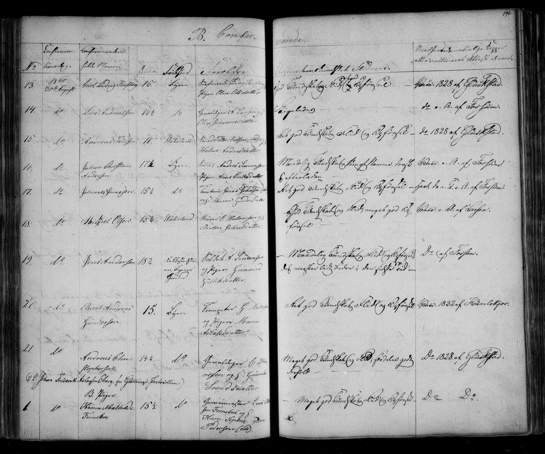 Fredrikstad prestekontor Kirkebøker, AV/SAO-A-11082/F/Fa/L0005: Parish register (official) no. 5, 1835-1856, p. 198