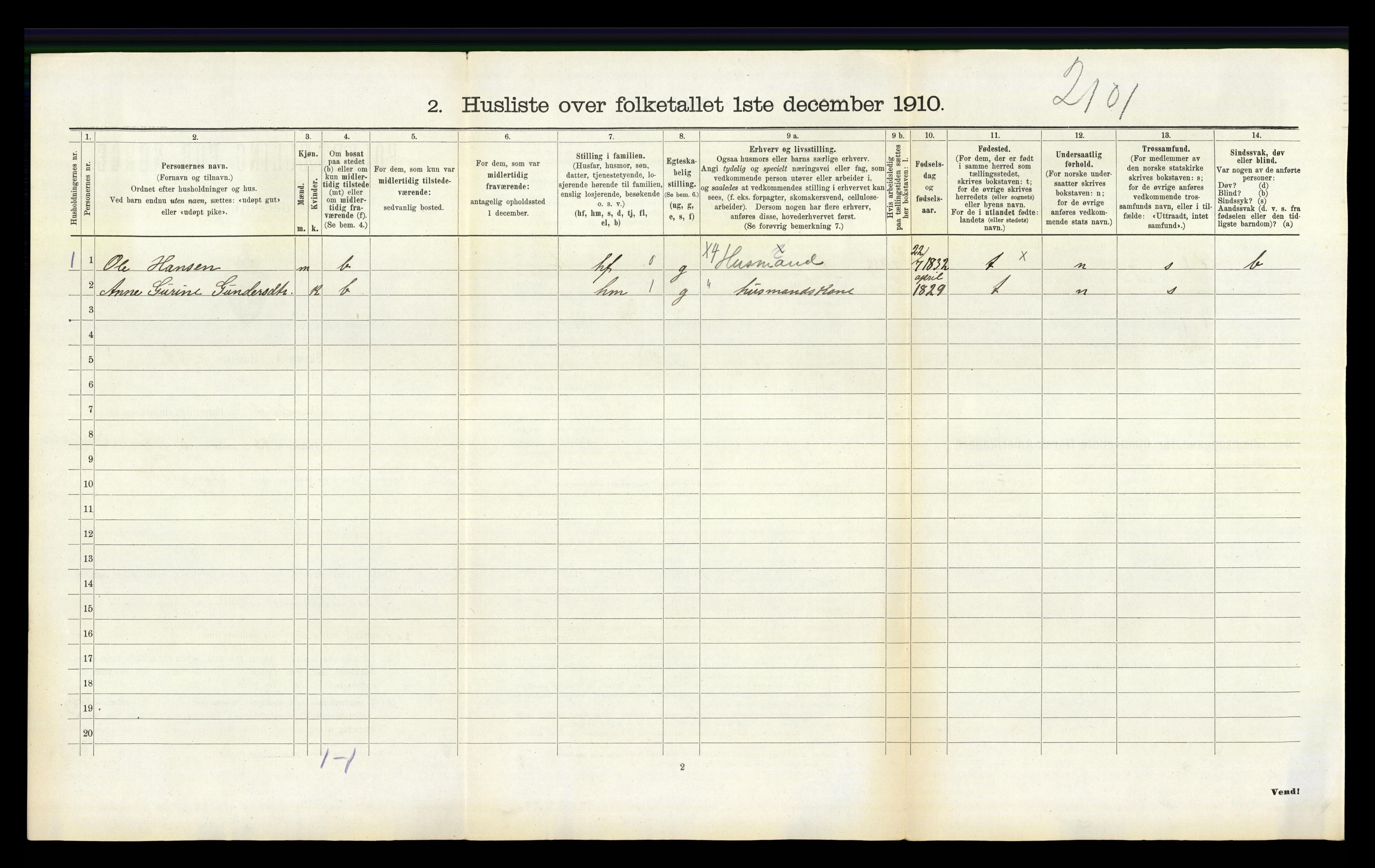 RA, 1910 census for Øyslebø, 1910, p. 243