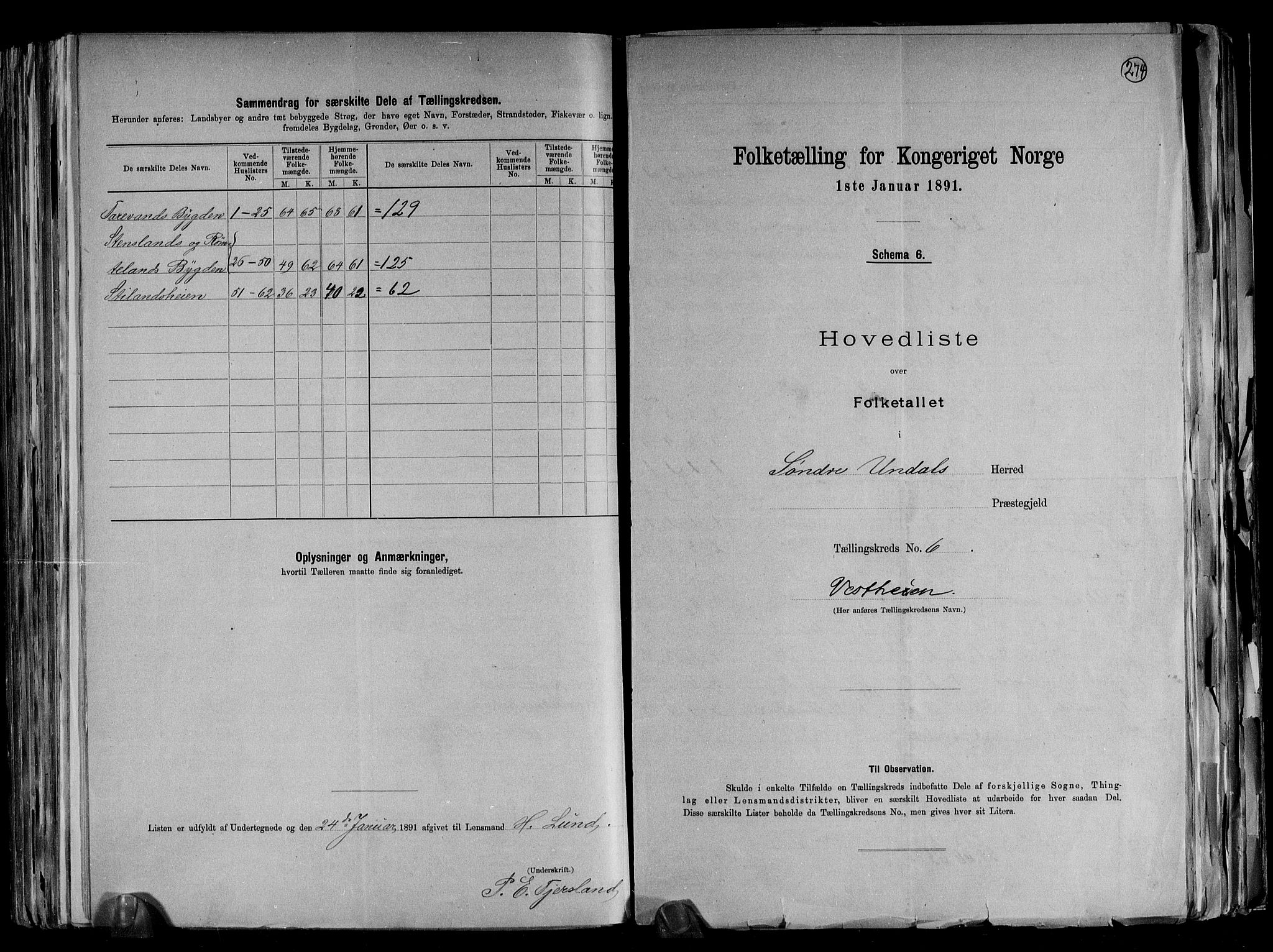 RA, 1891 census for 1029 Sør-Audnedal, 1891, p. 20