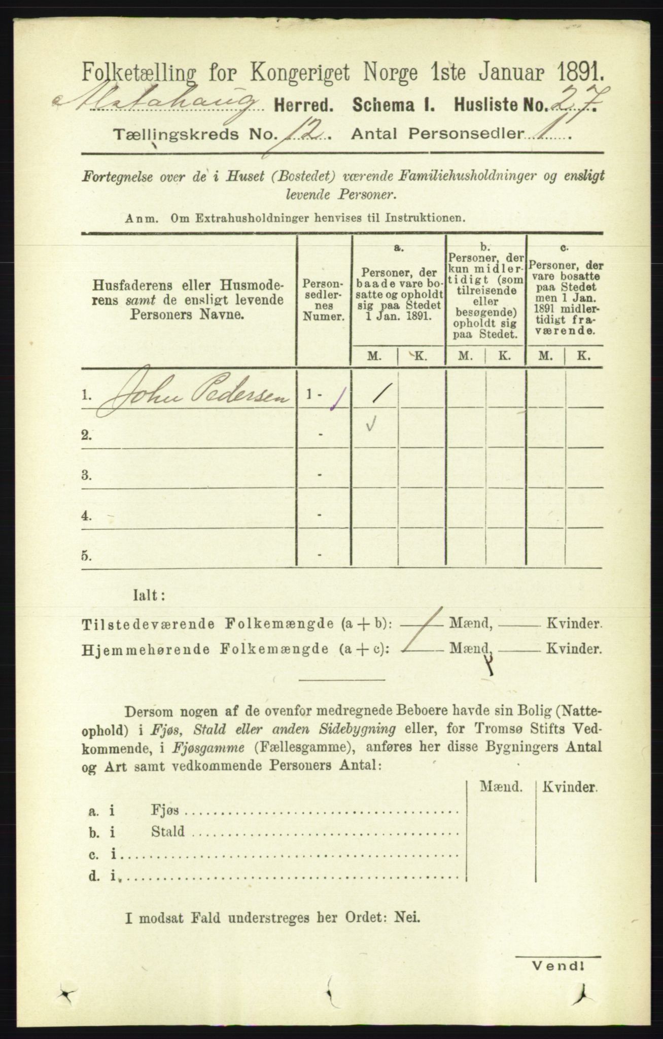 RA, 1891 census for 1820 Alstahaug, 1891, p. 4248