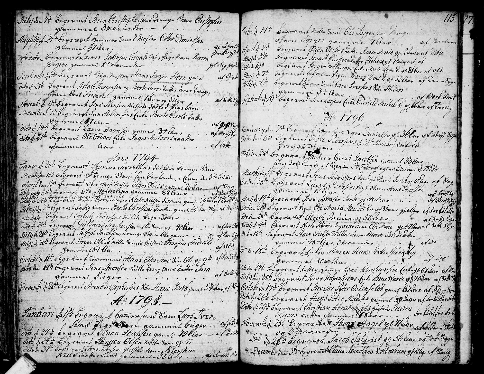 Larvik kirkebøker, SAKO/A-352/F/Fb/L0001: Parish register (official) no. II 1, 1779-1817, p. 115