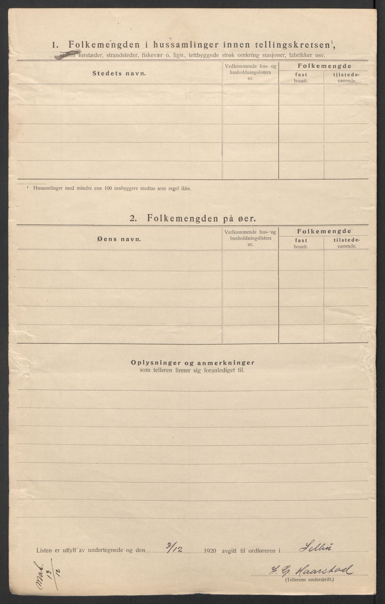 SAT, 1920 census for Selbu, 1920, p. 55