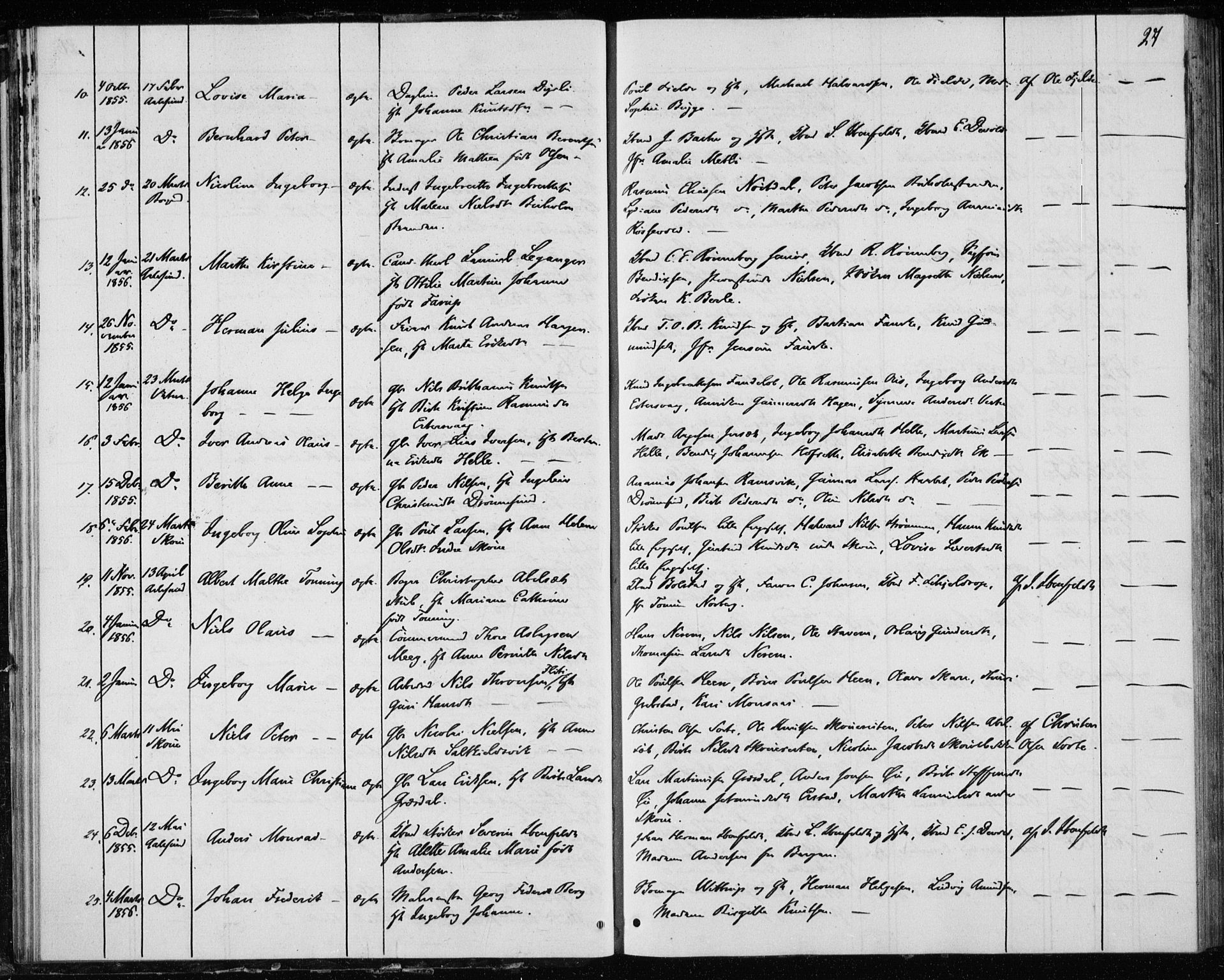 Ministerialprotokoller, klokkerbøker og fødselsregistre - Møre og Romsdal, AV/SAT-A-1454/528/L0416: Curate's parish register no. 528B04, 1853-1857, p. 27