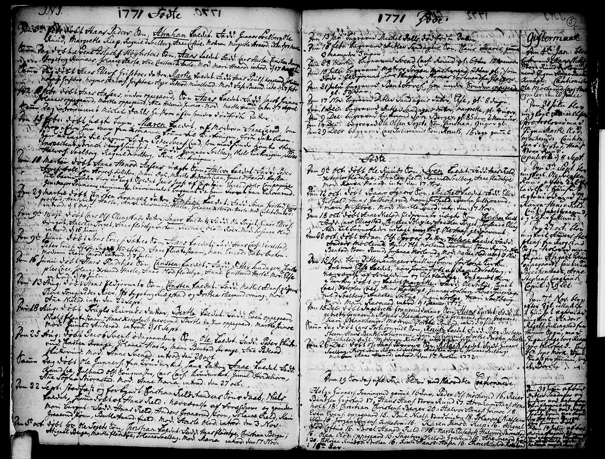 Nesodden prestekontor Kirkebøker, SAO/A-10013/F/Fa/L0003: Parish register (official) no. I 3, 1769-1780, p. 5