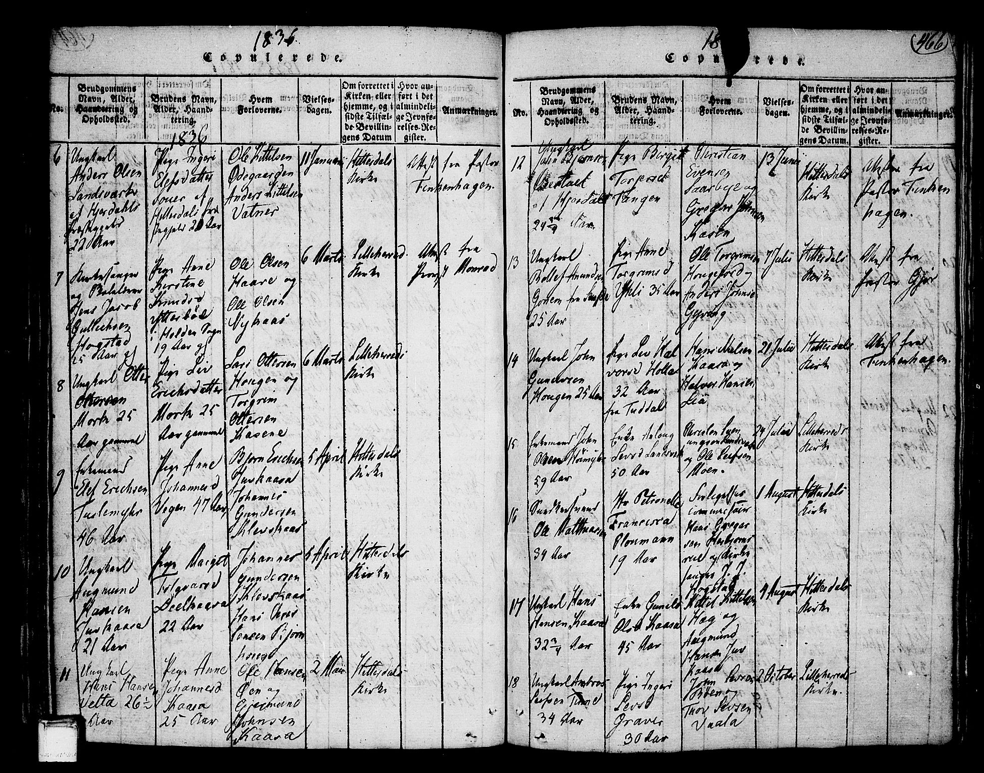 Heddal kirkebøker, AV/SAKO-A-268/F/Fa/L0005: Parish register (official) no. I 5, 1814-1837, p. 465-466