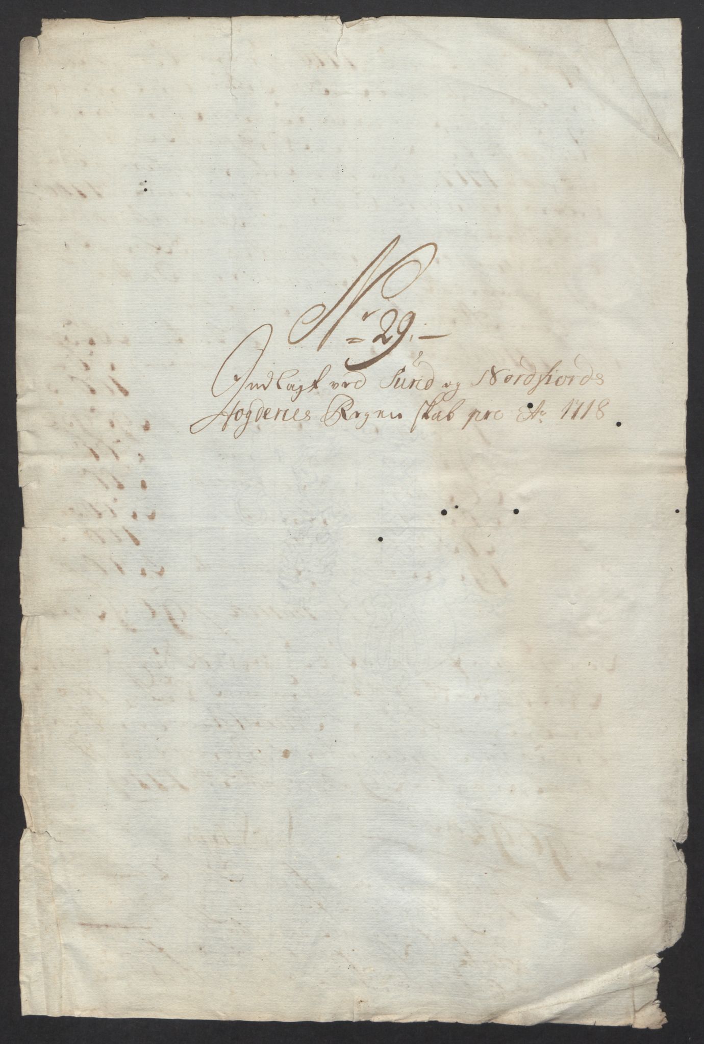 Rentekammeret inntil 1814, Reviderte regnskaper, Fogderegnskap, RA/EA-4092/R53/L3441: Fogderegnskap Sunn- og Nordfjord, 1717-1718, p. 435