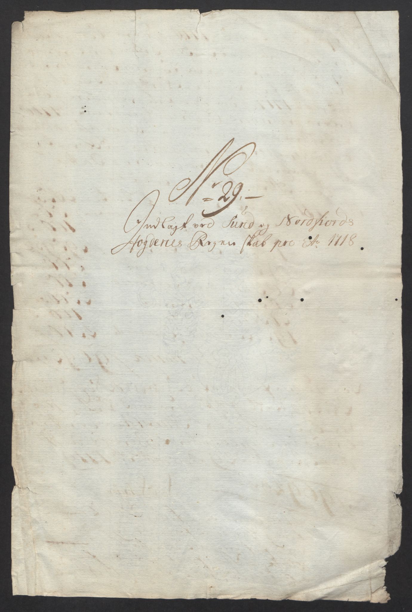 Rentekammeret inntil 1814, Reviderte regnskaper, Fogderegnskap, AV/RA-EA-4092/R53/L3441: Fogderegnskap Sunn- og Nordfjord, 1717-1718, p. 435