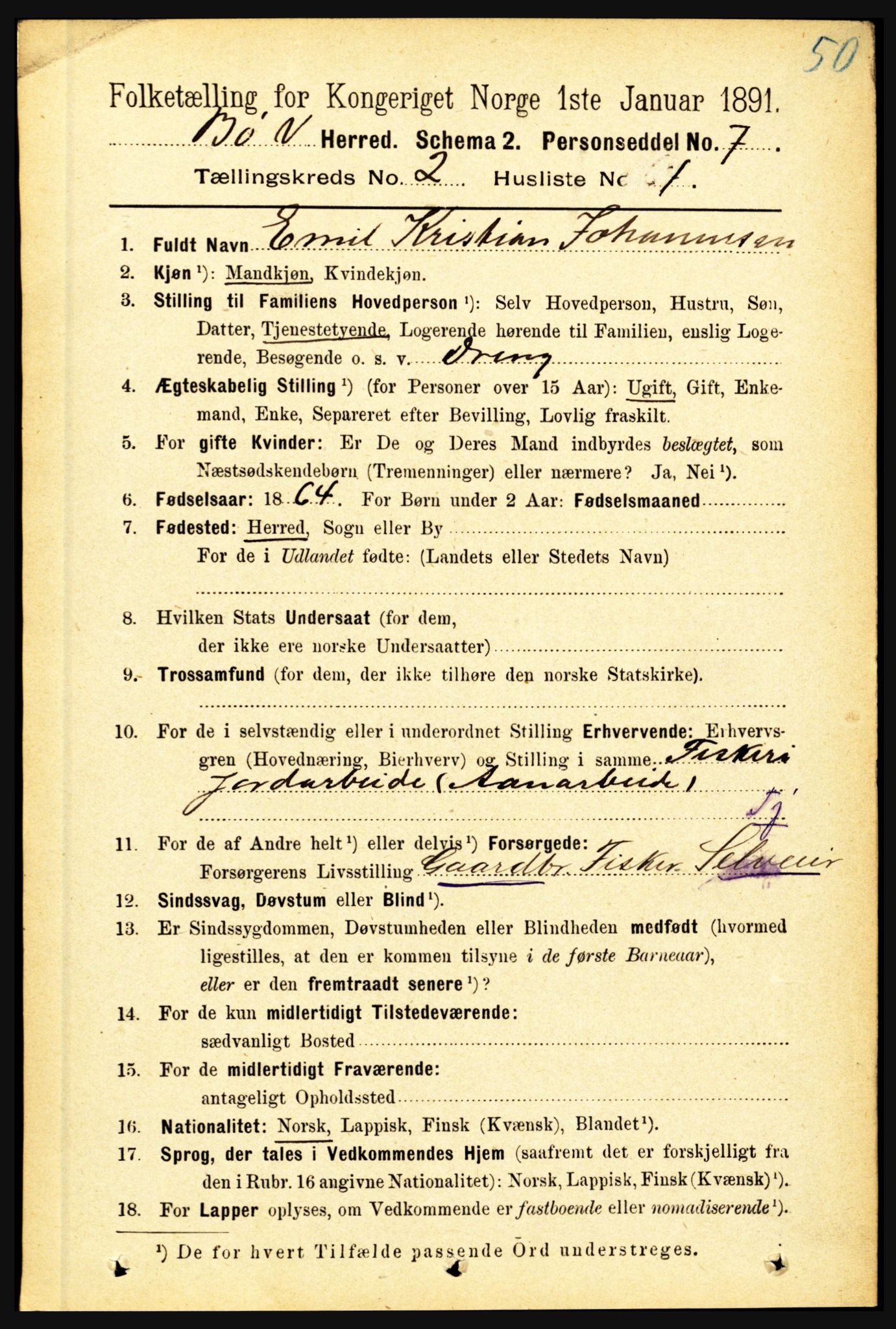 RA, 1891 census for 1867 Bø, 1891, p. 551