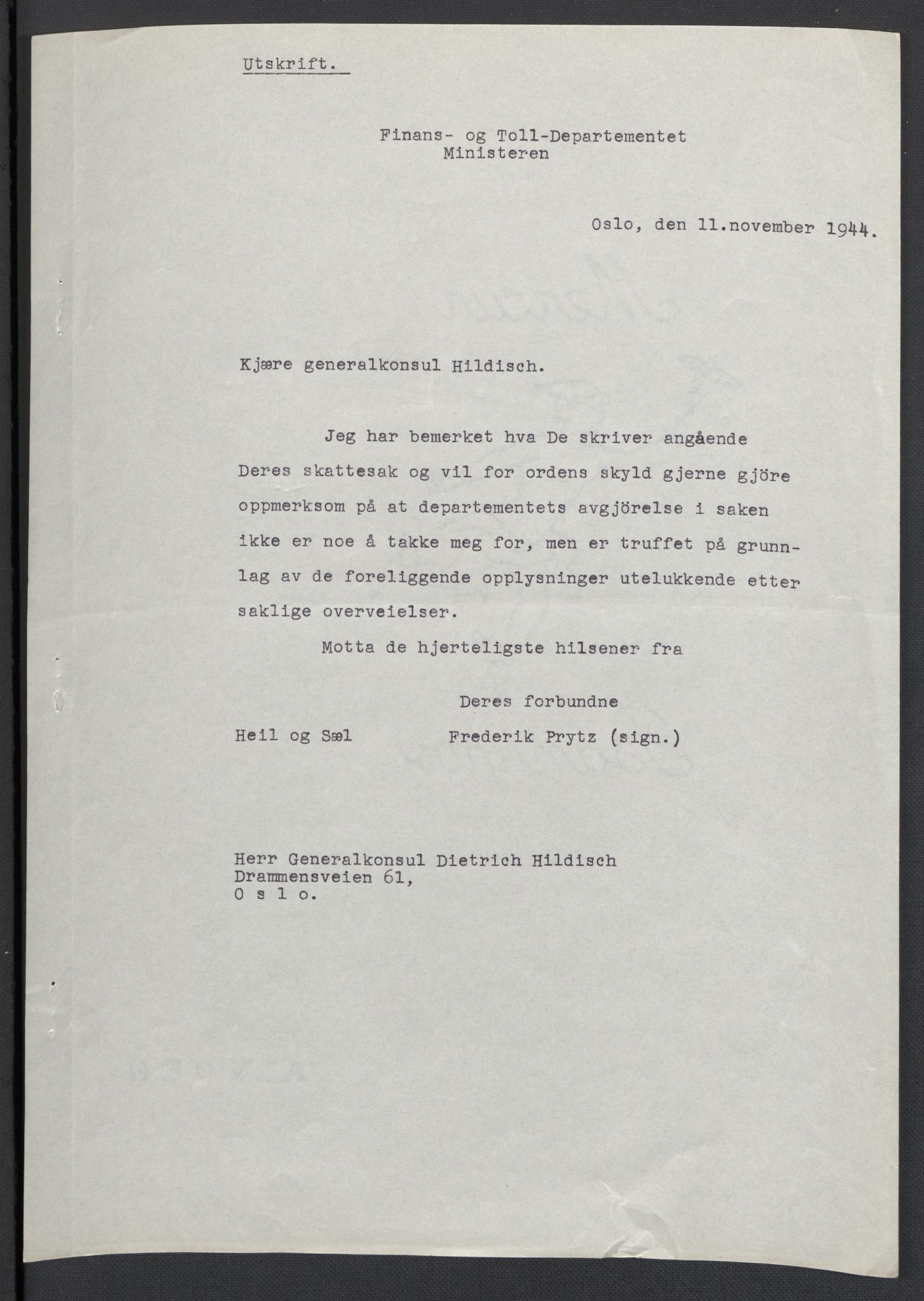 Landssvikarkivet, Oslo politikammer, AV/RA-S-3138-01/D/Da/L0003: Dnr. 29, 1945, p. 2699