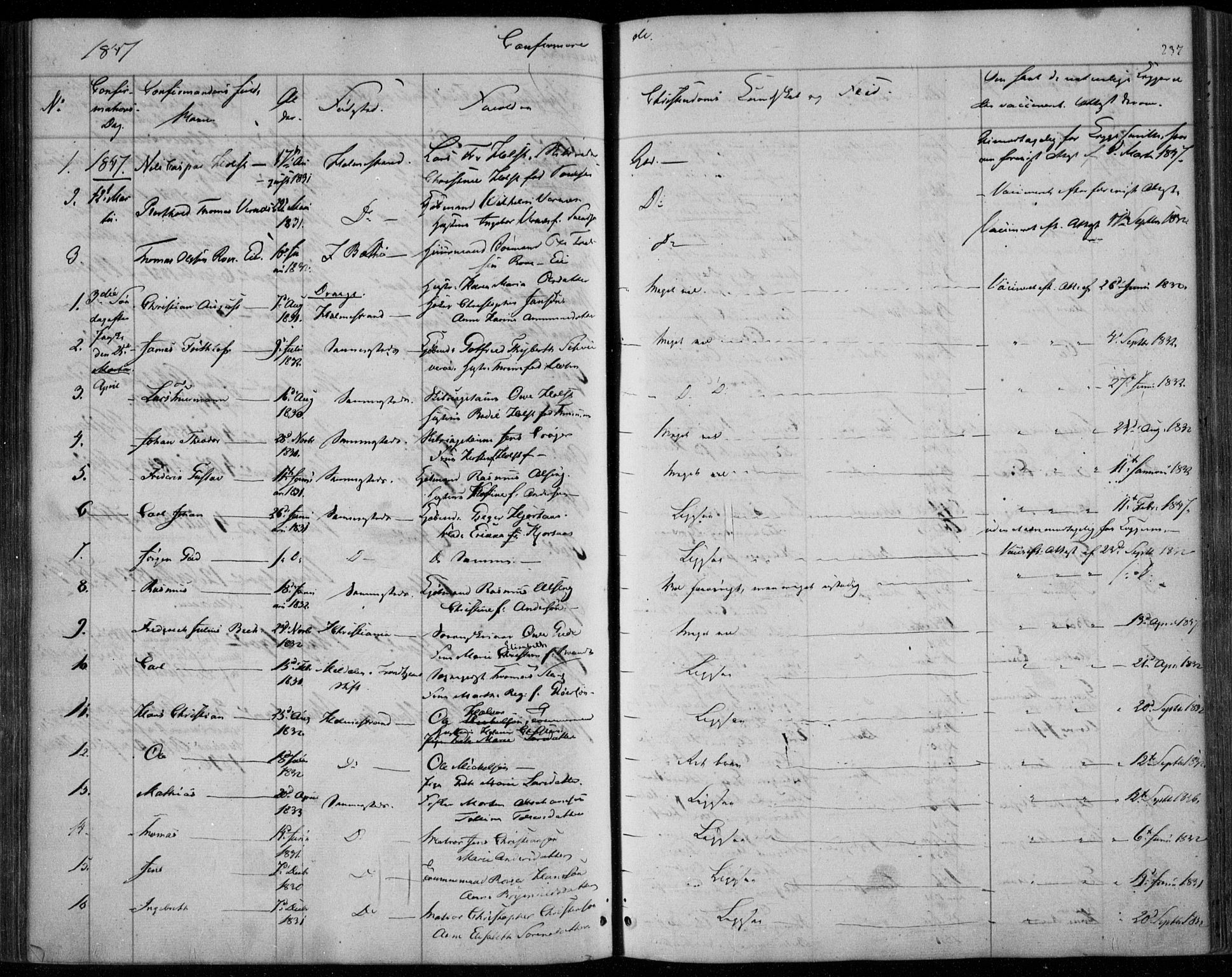 Holmestrand kirkebøker, AV/SAKO-A-346/F/Fa/L0002: Parish register (official) no. 2, 1840-1866, p. 238