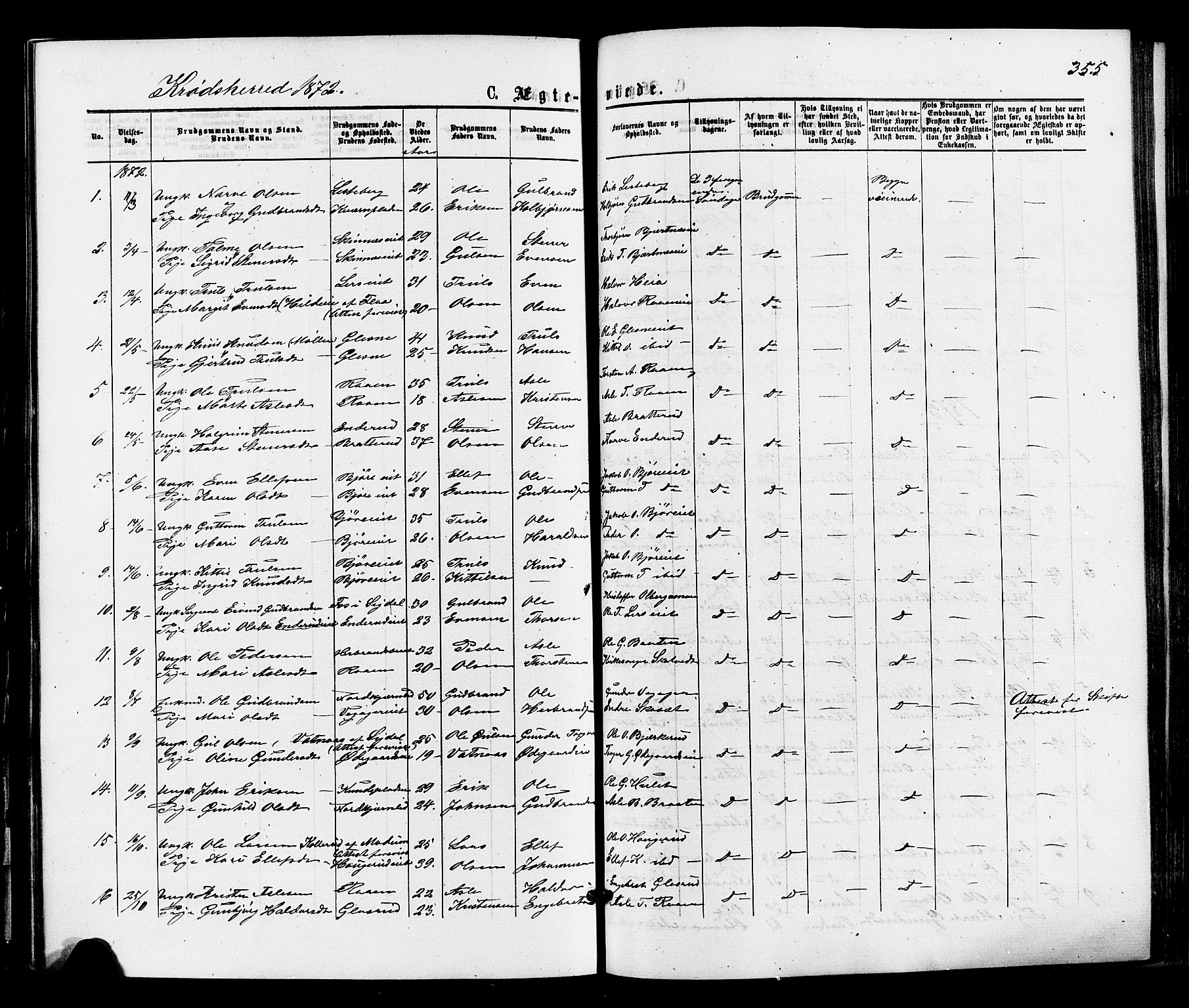 Sigdal kirkebøker, SAKO/A-245/F/Fa/L0010: Parish register (official) no. I 10 /2, 1872-1878, p. 355