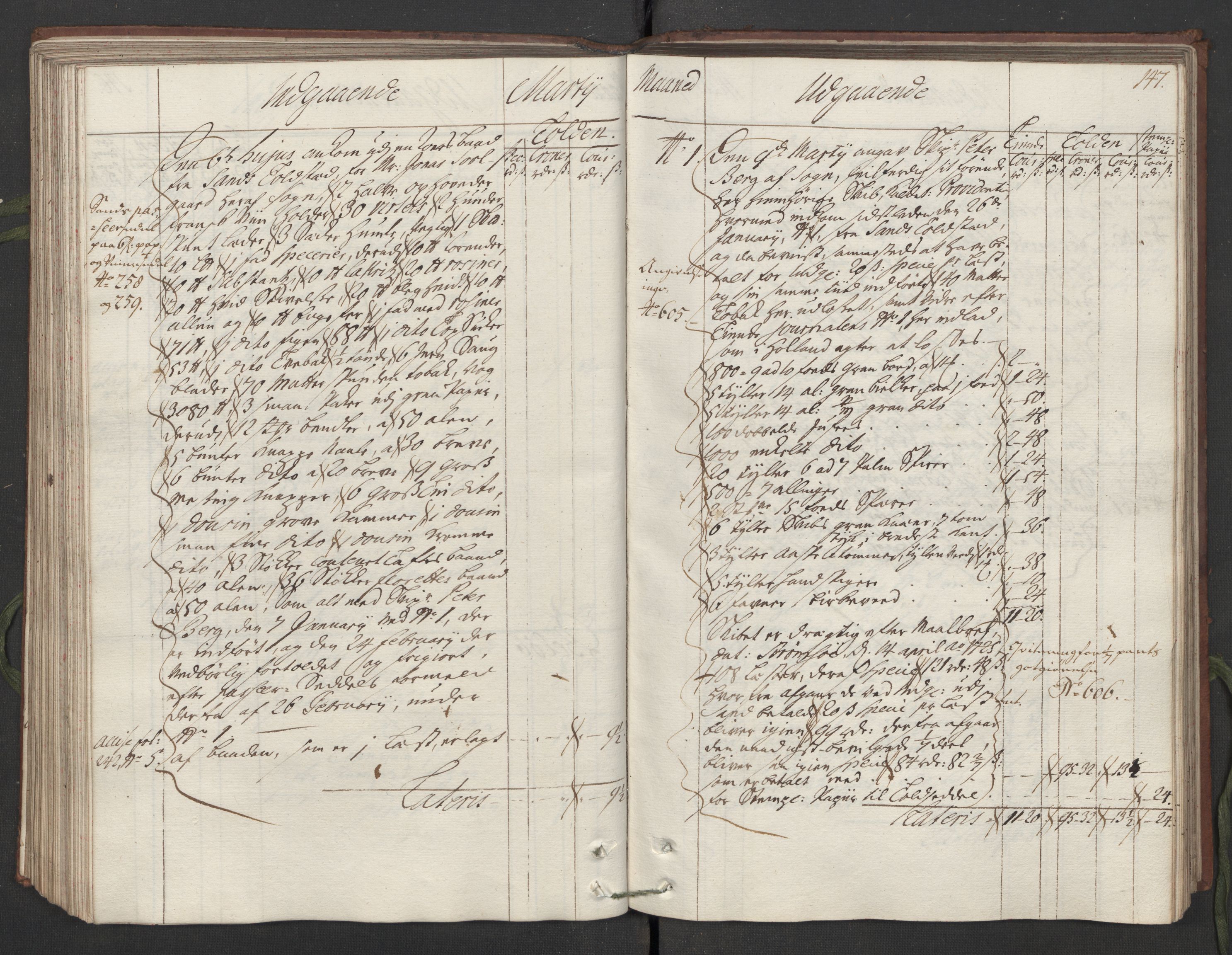 Generaltollkammeret, tollregnskaper, AV/RA-EA-5490/R05/L0014/0001: Tollregnskaper Moss, Son, Krokstad / Hovedtollbok, 1733, p. 146b-147a