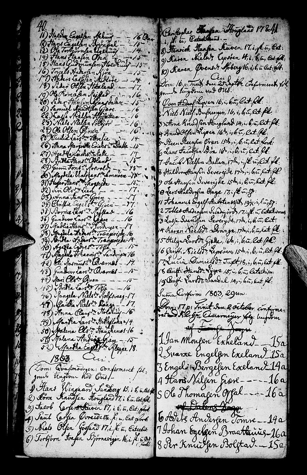Os sokneprestembete, SAB/A-99929: Parish register (official) no. A 13, 1783-1810, p. 40-41