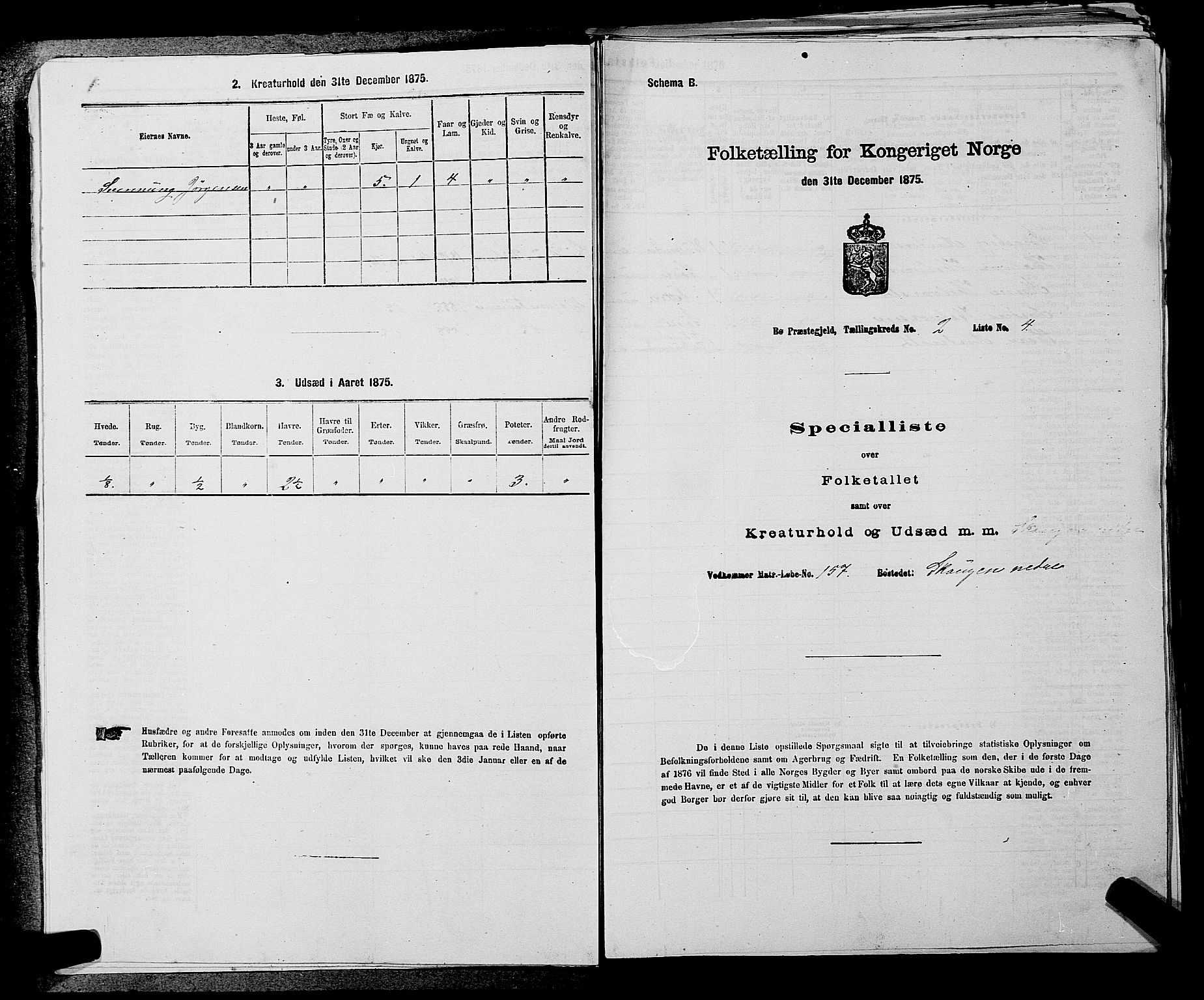 SAKO, 1875 census for 0821P Bø, 1875, p. 141